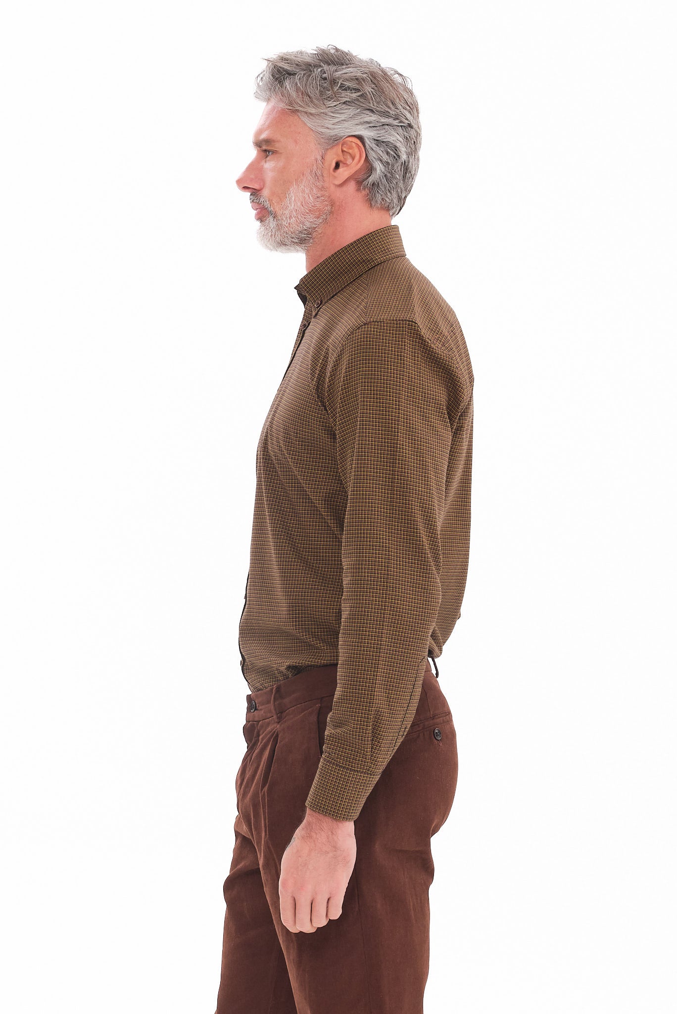 ΑΝΔΡΙΚΟ ΜΟΥΣΤΑΡΔΙ ΚΑΡΟ ΠΟΥΚΑΜΙΣΟ PORTOBELLO'S ME BUTTON DOWN ΓΙΑΚΑ REGULAR FIT