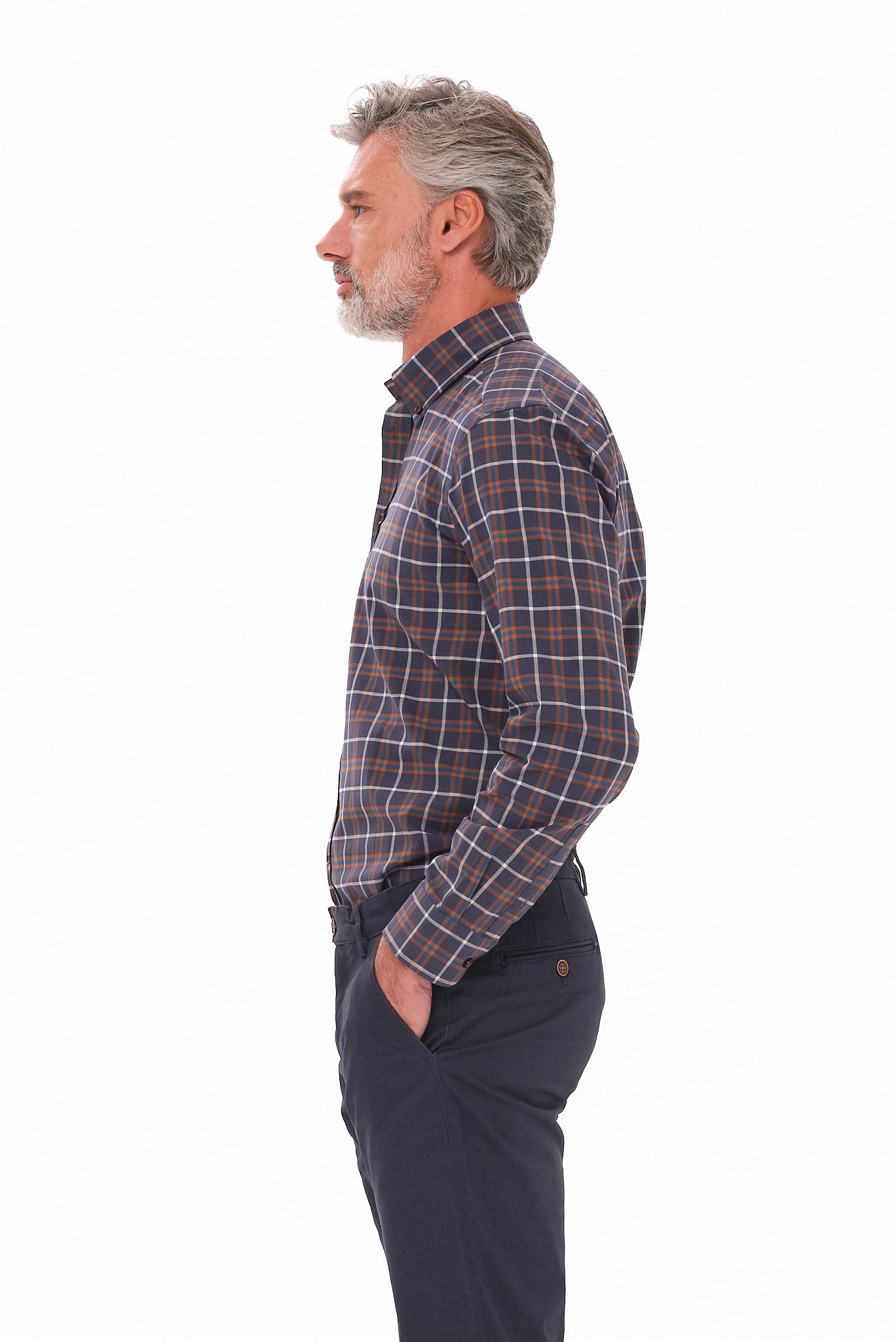 ΑΝΔΡΙΚΟ ΜΠΛΕ ΚΑΦΕ ΚΑΡΟ ΠΟΥΚΑΜΙΣΟ PORTOBELLO'S ME BUTTON DOWN ΓΙΑΚΑ REGULAR FIT