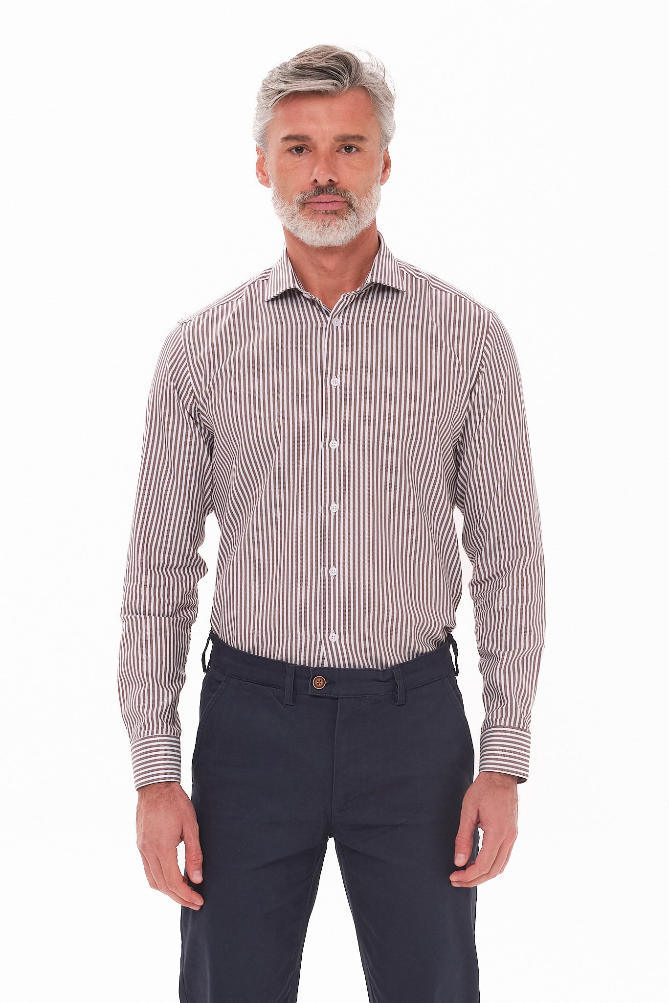 ΑΝΔΡΙΚΟ ΚΑΦΕ ΡΙΓΕ ΠΟΥΚΑΜΙΣΟ PORTOBELLO'S ΜΕ REX ΓΙΑΚΑ SLIM FIT