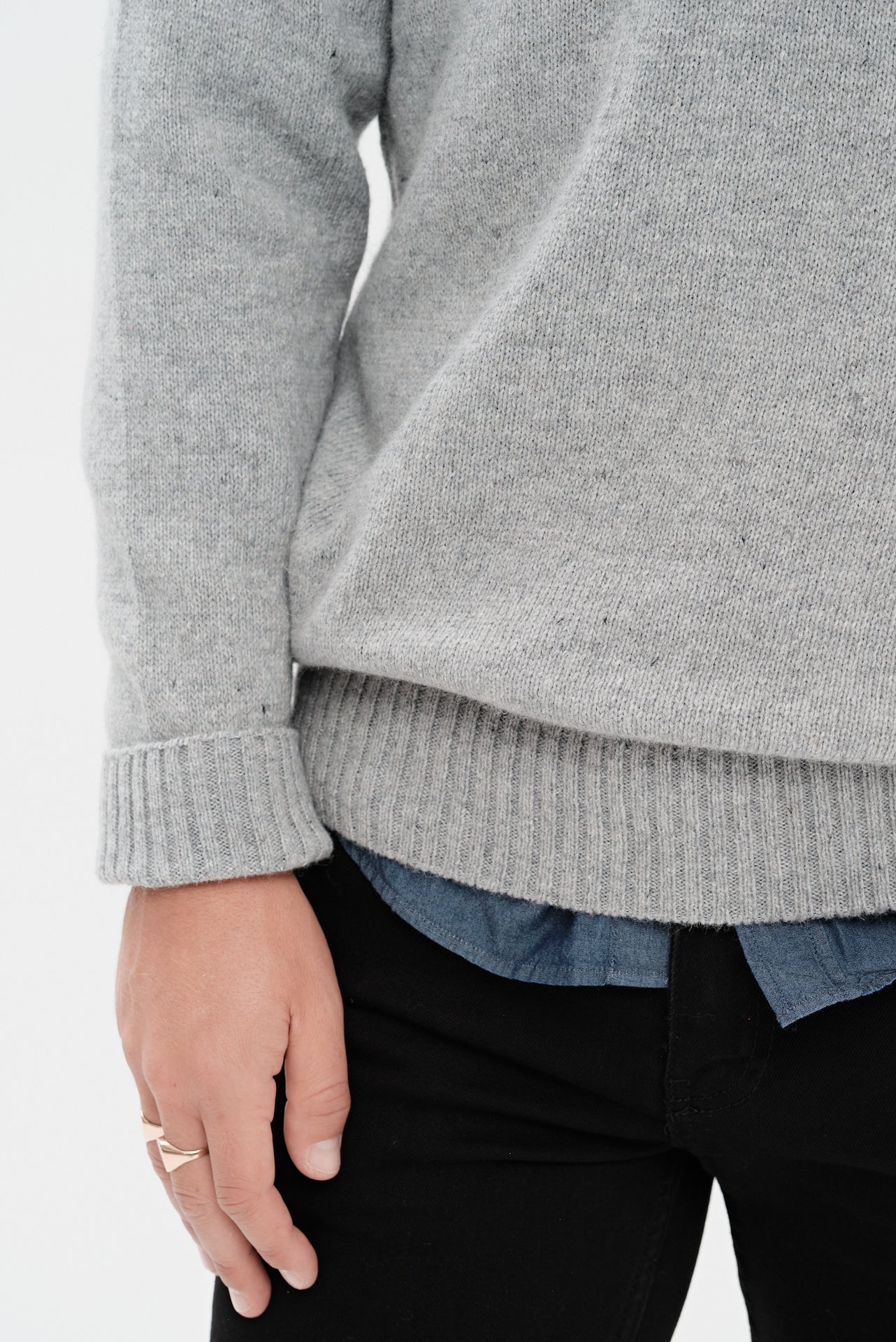 ΑΝΔΡΙΚΟ ΓΚΡΙ ΑΝΟΙΧΤΟ ΠΟΥΛΟΒΕΡ LES GENT'S REGULAR FIT