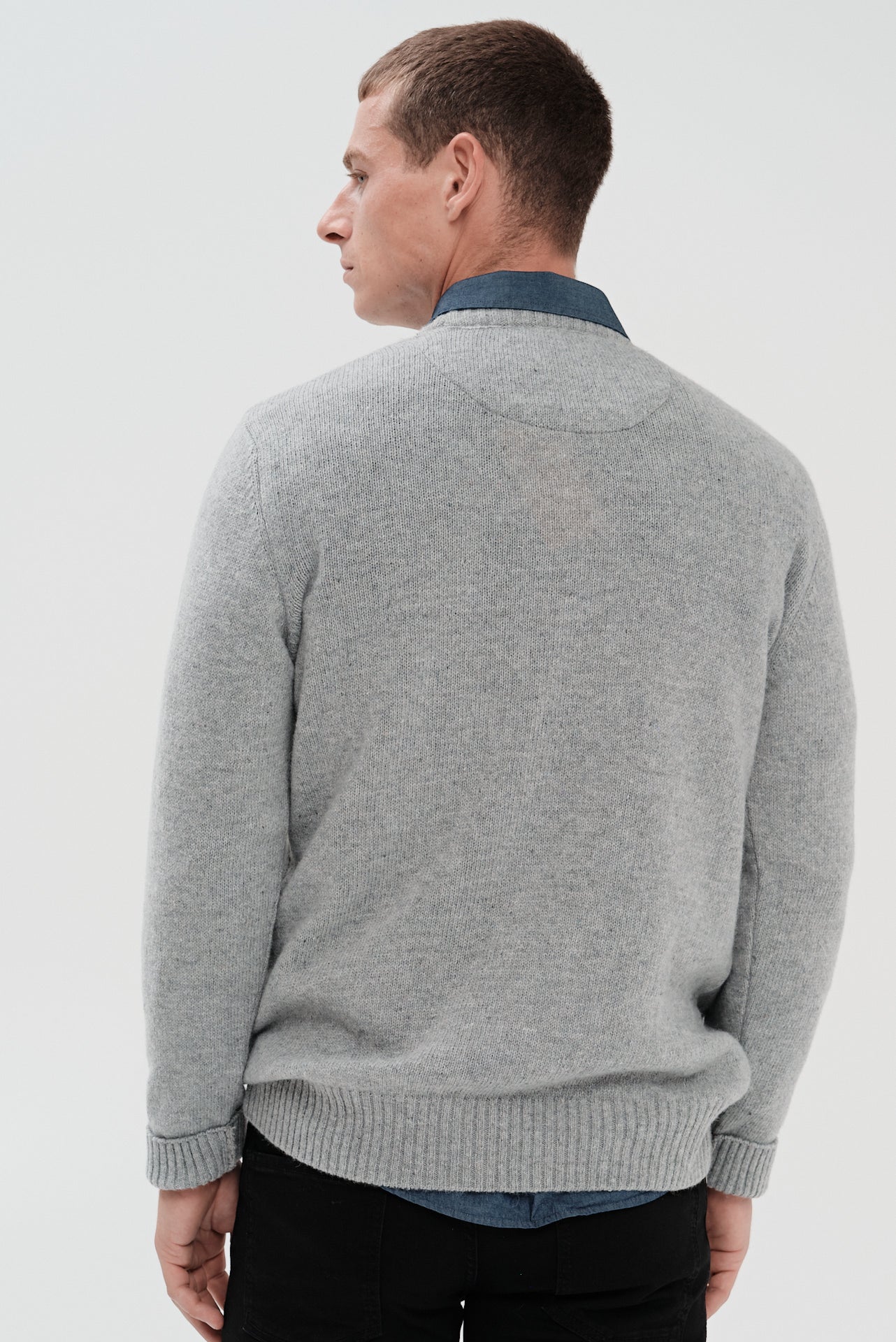 ΑΝΔΡΙΚΟ ΓΚΡΙ ΑΝΟΙΧΤΟ ΠΟΥΛΟΒΕΡ LES GENT'S REGULAR FIT