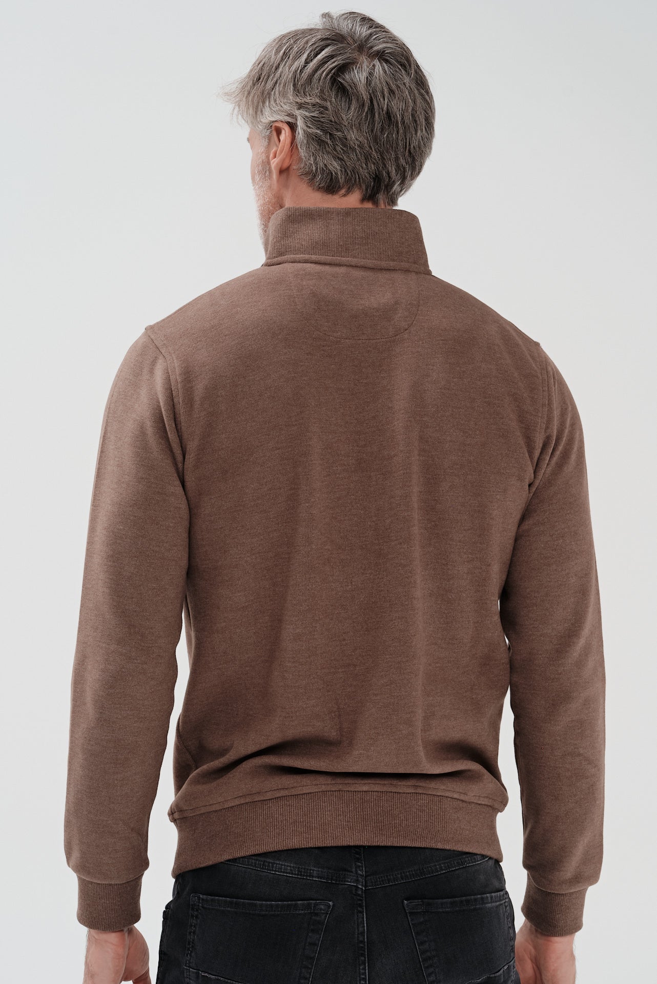 ΑΝΔΡΙΚΟ ΜΠΕΖ ΣΚΟΥΡΟ ΠΟΥΛΟΒΕΡ LUPETTO ZIP ΜΕ ΛΕΠΤΟΜΕΡΕΙΕΣ PORTOBELLO'S REGULAR FIT