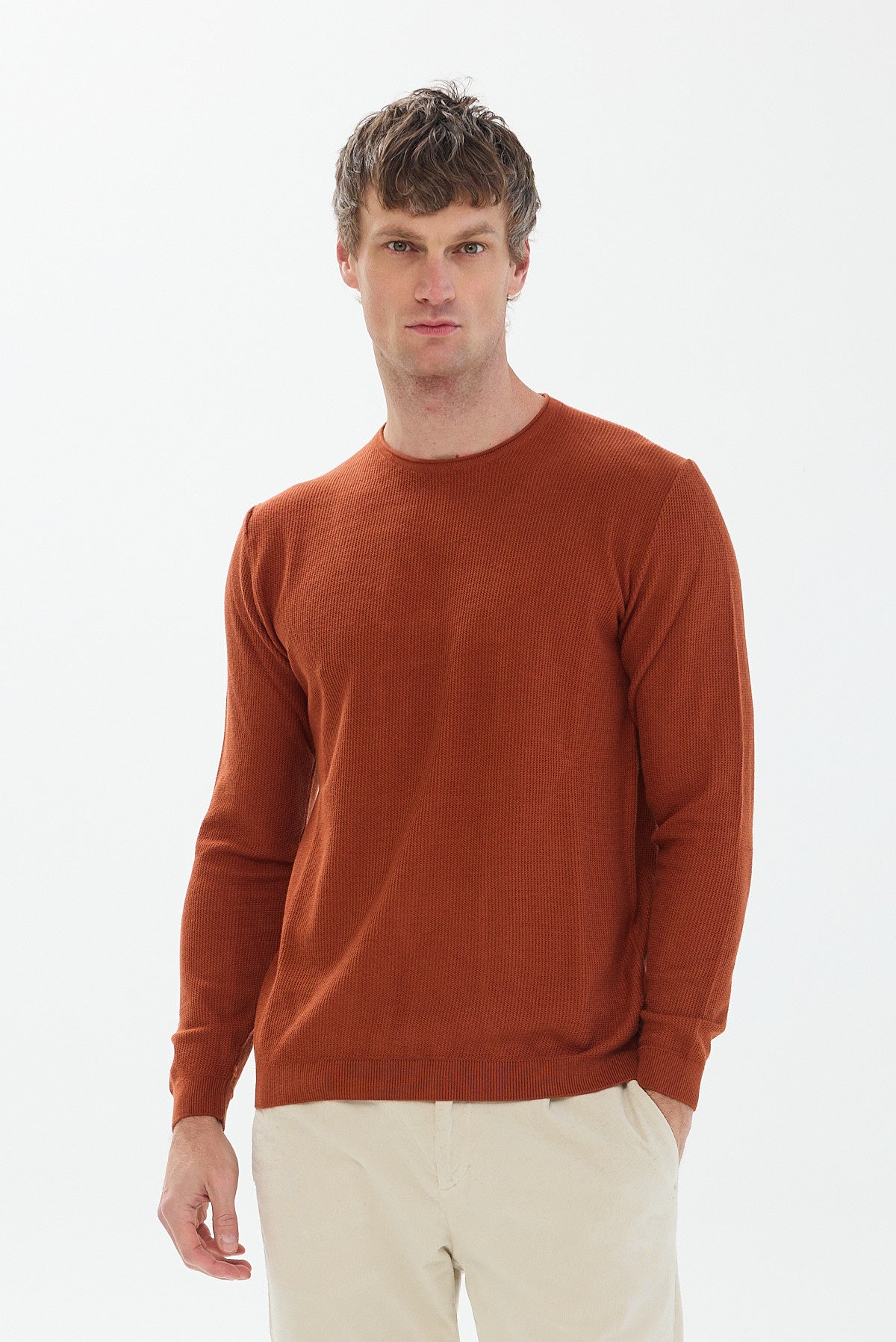 ΑΝΔΡΙΚΟ ΚΕΡΑΜΙΔΙ ROLL NECK ΠΟΥΛΟΒΕΡ PORTOBELLO'S ΜΕ ΛΑΙΜΟΚΟΨΗ ΚΑΙ ΜΙΚΡΟΣΧΕΔΙΟ