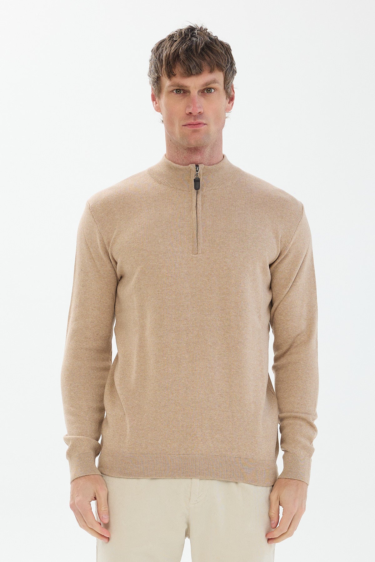 ΑΝΔΡΙΚΟ ΜΠΕΖ ΣΚΟΥΡΟ ΠΟΥΛΟΒΕΡ LUPETTO ZIP PORTOBELLO'S REGULAR FIT