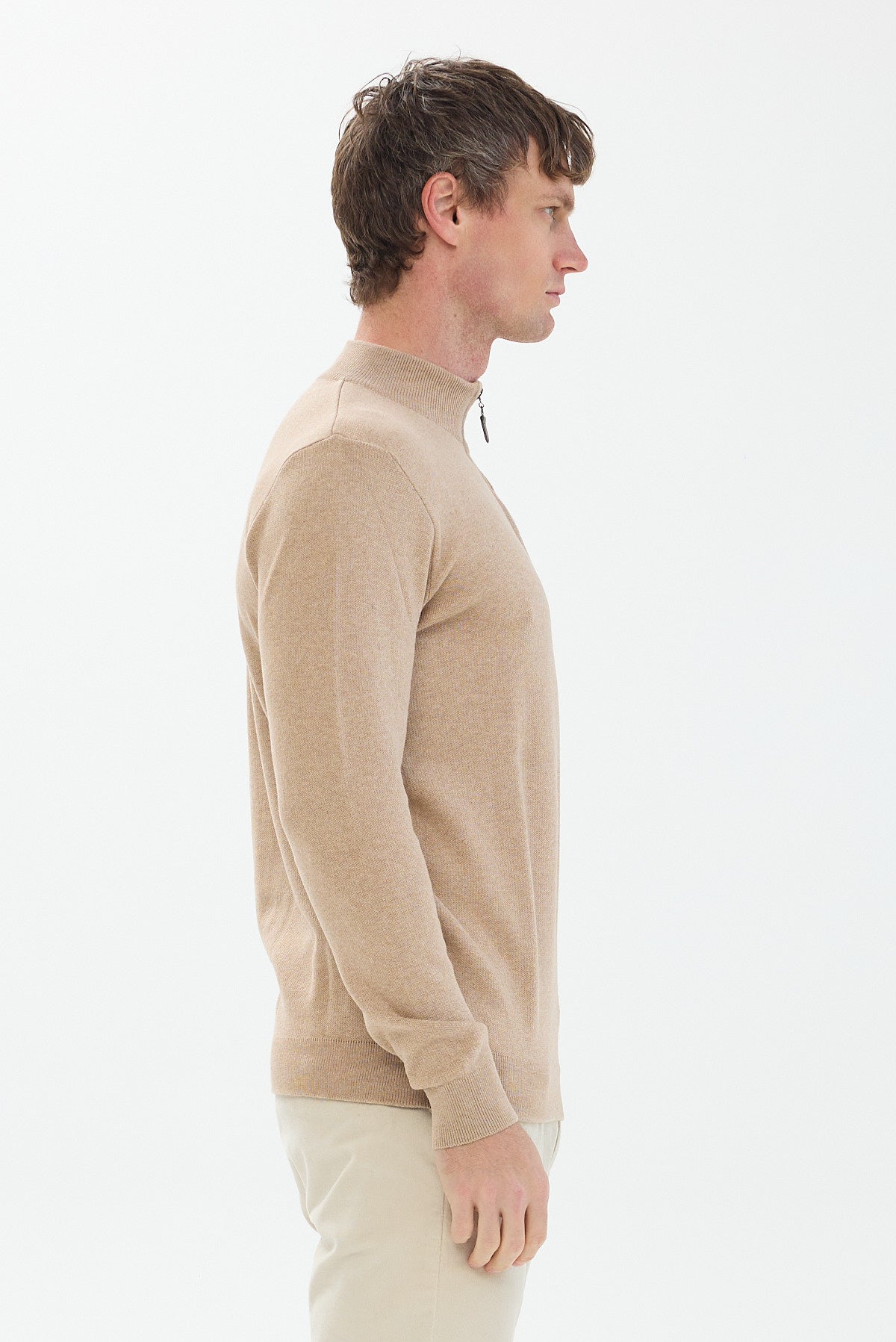 ΑΝΔΡΙΚΟ ΜΠΕΖ ΣΚΟΥΡΟ ΠΟΥΛΟΒΕΡ LUPETTO ZIP PORTOBELLO'S REGULAR FIT