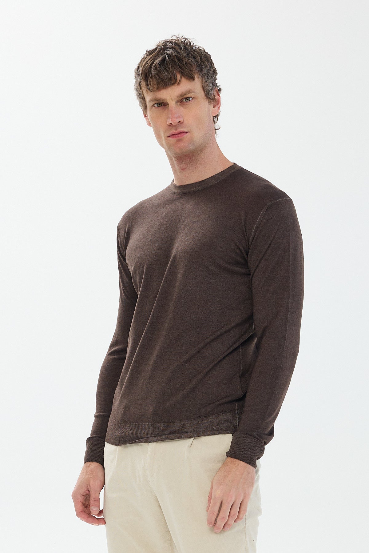 ΑΝΔΡΙΚΟ ΚΑΦΕ ΜΑΛΛΙΝΟ ΠΟΥΛΟΒΕΡ PORTOBELLO'S ΜΕ ΛΑΙΜΟΚΟΨΗ REGULAR FIT