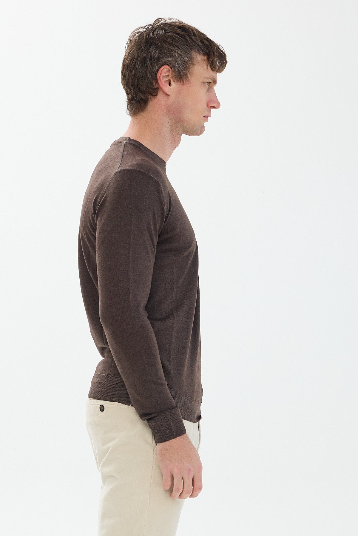 ΑΝΔΡΙΚΟ ΚΑΦΕ ΜΑΛΛΙΝΟ ΠΟΥΛΟΒΕΡ PORTOBELLO'S ΜΕ ΛΑΙΜΟΚΟΨΗ REGULAR FIT