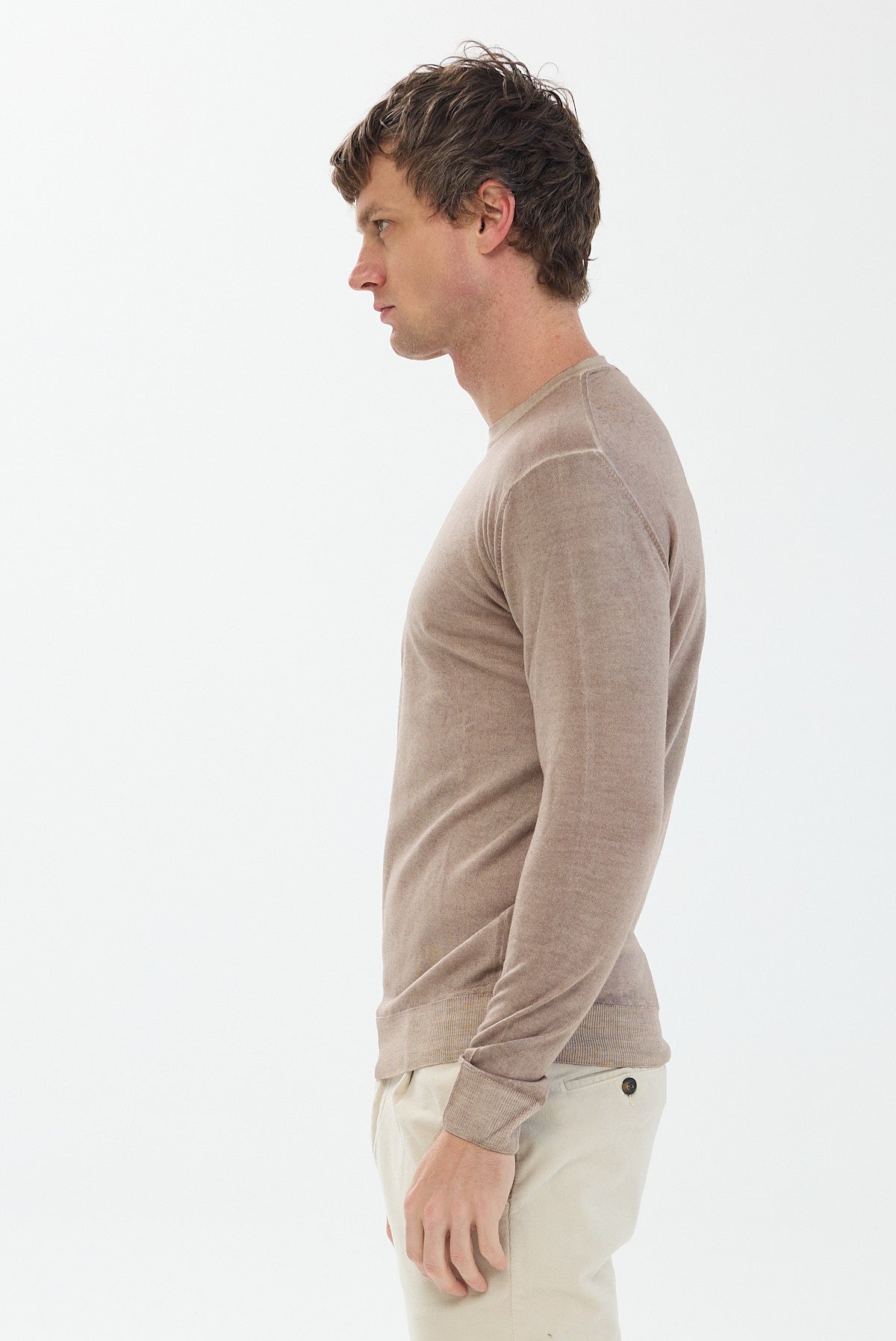 ΑΝΔΡΙΚΟ ΜΠΕΖ ΣΚΟΥΡΟ ΜΑΛΛΙΝΟ ΠΟΥΛΟΒΕΡ PORTOBELLO'S ΜΕ ΛΑΙΜΟΚΟΨΗ REGULAR FIT