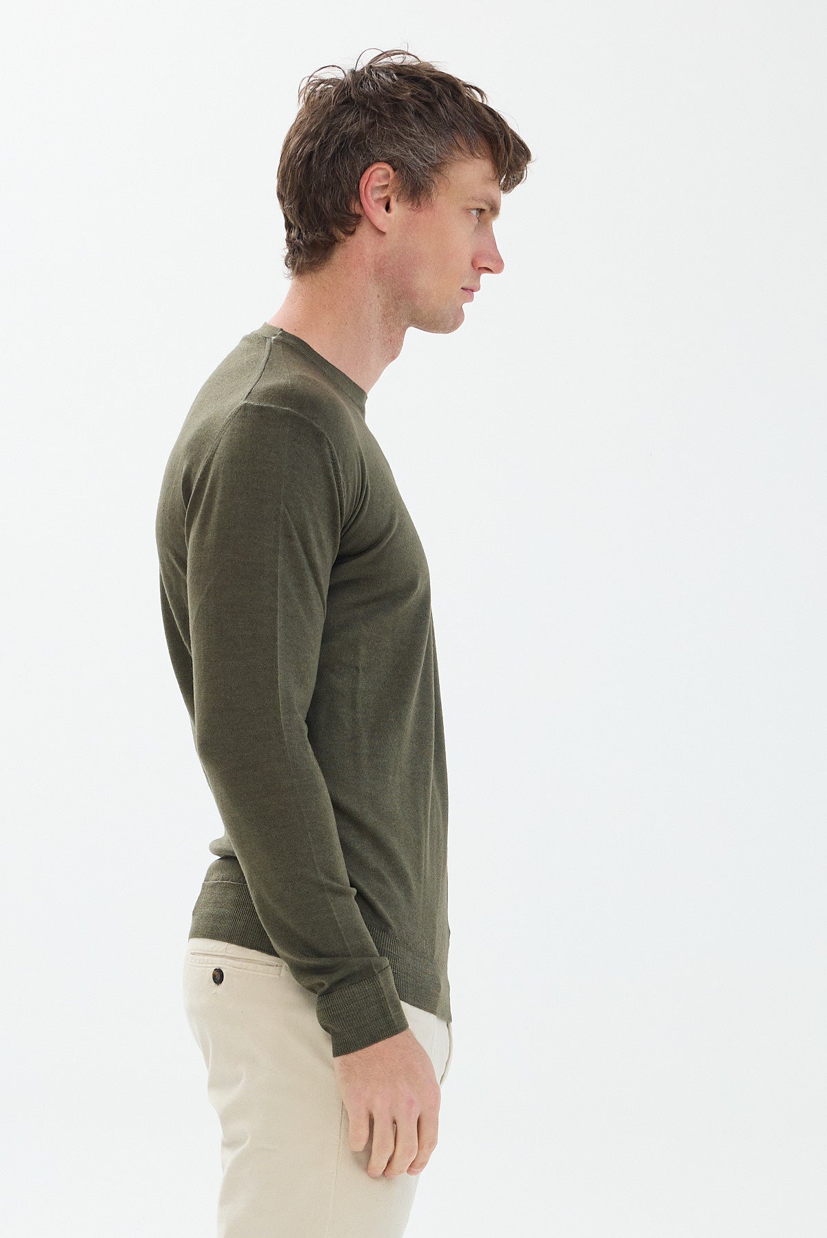 ΑΝΔΡΙΚΟ ΛΑΔΙ ΜΑΛΛΙΝΟ ΠΟΥΛΟΒΕΡ PORTOBELLO'S ΜΕ ΛΑΙΜΟΚΟΨΗ REGULAR FIT