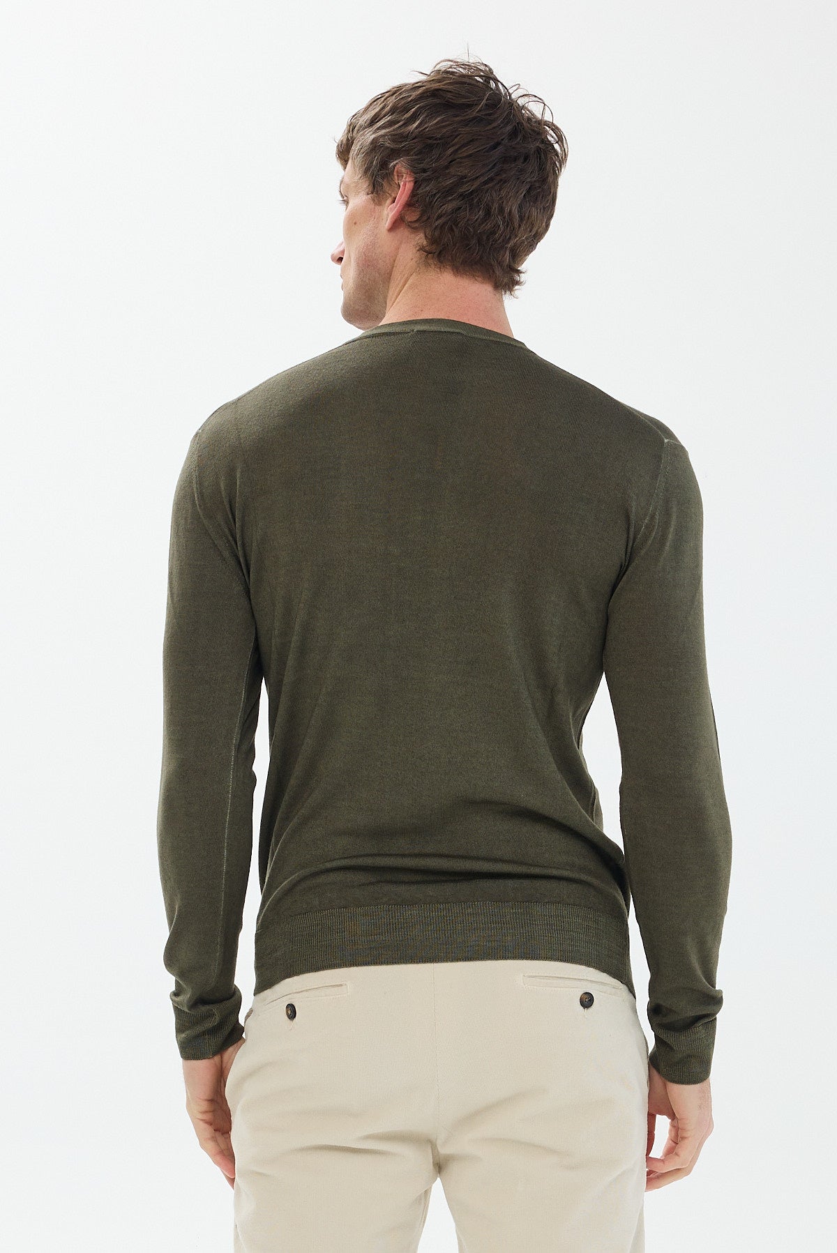 ΑΝΔΡΙΚΟ ΛΑΔΙ ΜΑΛΛΙΝΟ ΠΟΥΛΟΒΕΡ PORTOBELLO'S ΜΕ ΛΑΙΜΟΚΟΨΗ REGULAR FIT