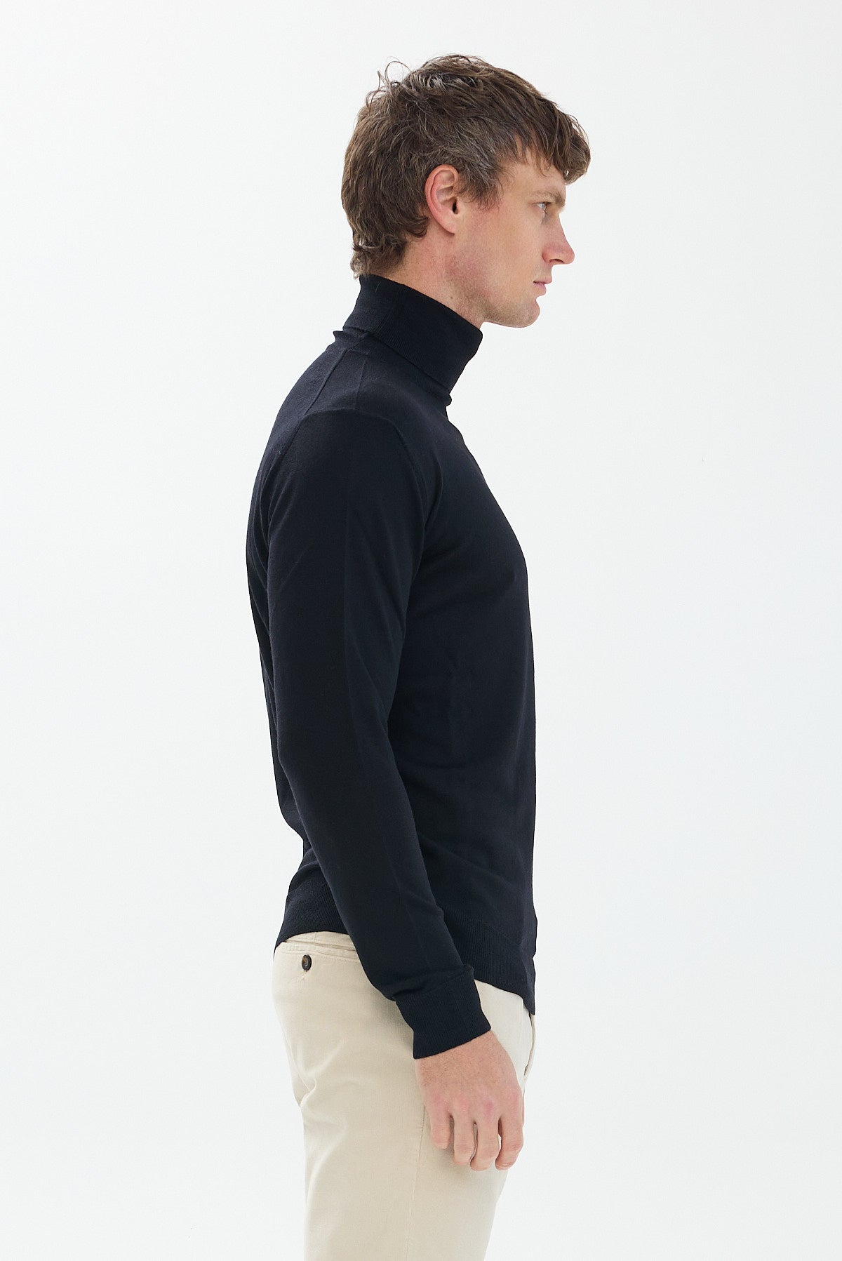 ΑΝΔΡΙΚΟ ΜΑΥΡΟ ΜΑΛΛΙΝΟ ΖΙΒΑΓΚΟ PORTOBELLO'S REGULAR FIT