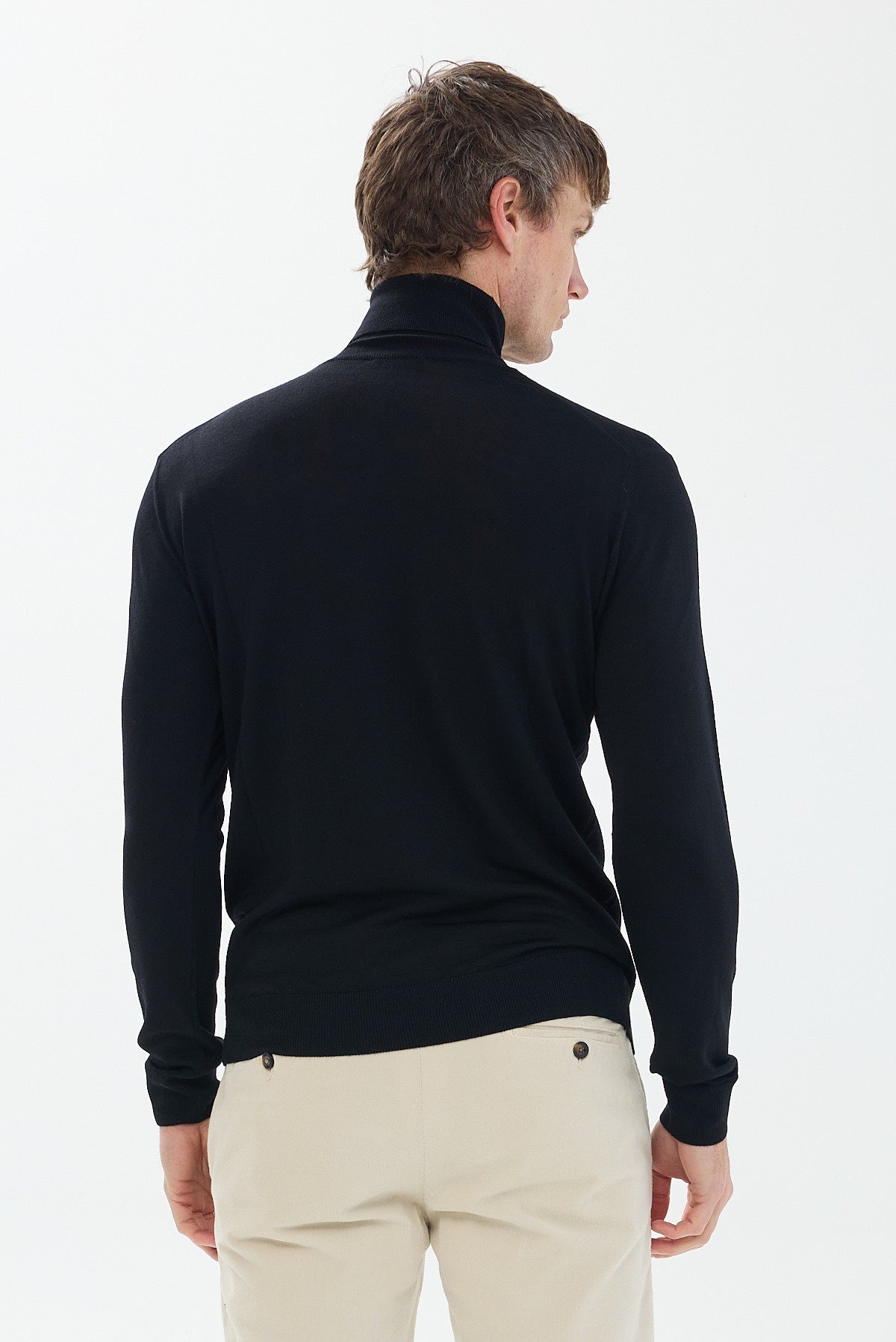 ΑΝΔΡΙΚΟ ΜΑΥΡΟ ΜΑΛΛΙΝΟ ΖΙΒΑΓΚΟ PORTOBELLO'S REGULAR FIT