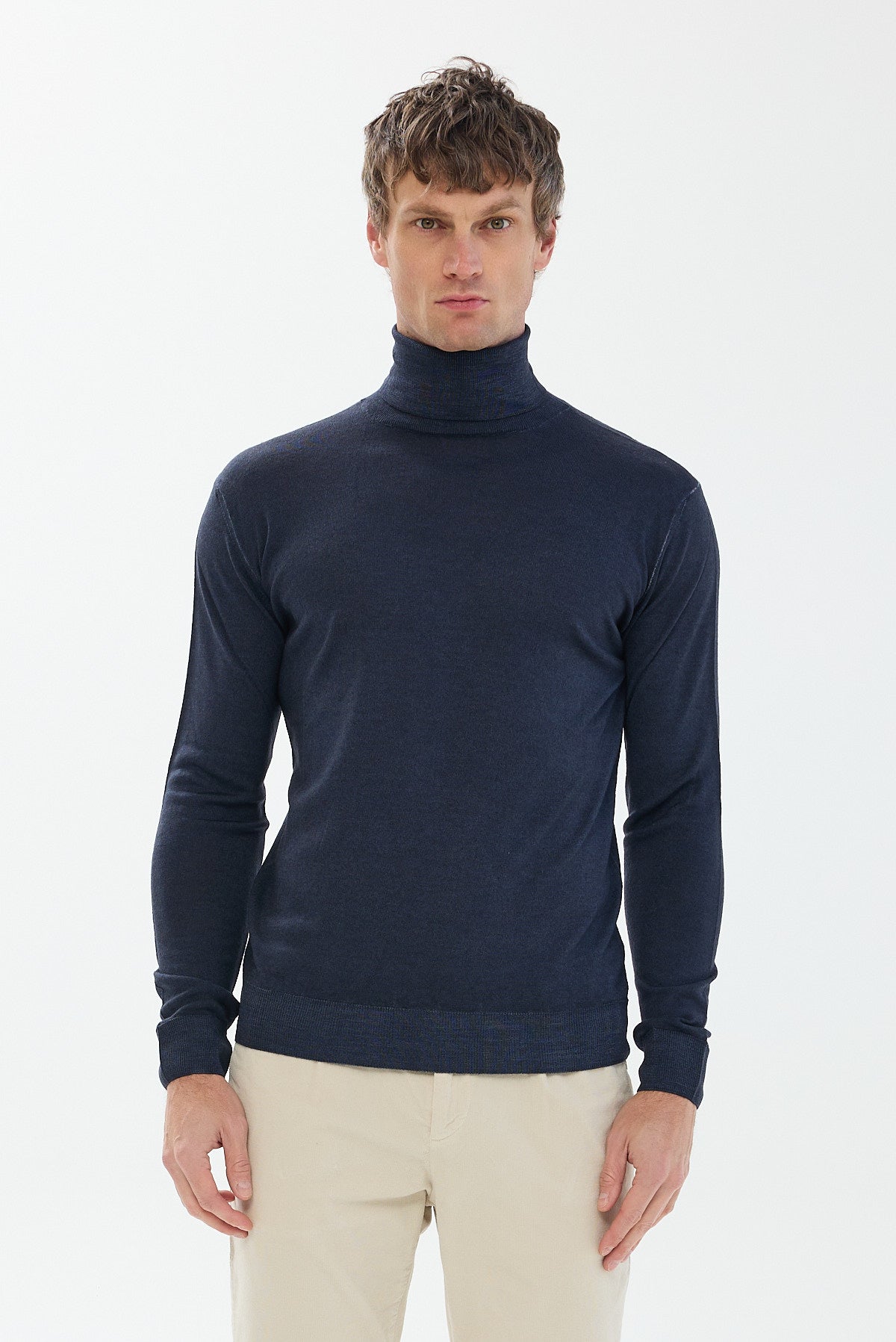 ΑΝΔΡΙΚΟ ΜΠΛΕ ΜΑΛΛΙΝΟ ΖΙΒΑΓΚΟ PORTOBELLO'S REGULAR FIT