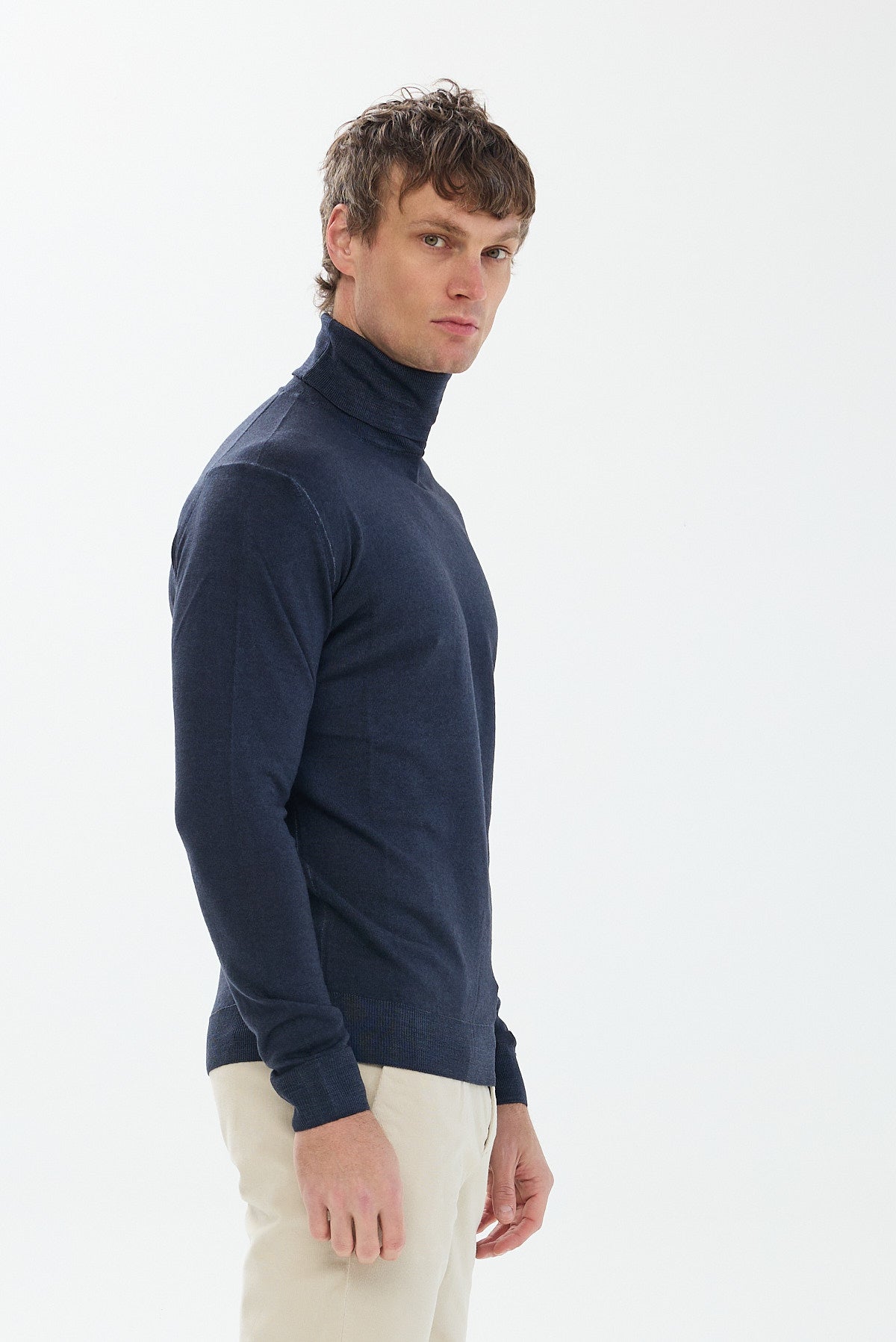 ΑΝΔΡΙΚΟ ΜΠΛΕ ΜΑΛΛΙΝΟ ΖΙΒΑΓΚΟ PORTOBELLO'S REGULAR FIT