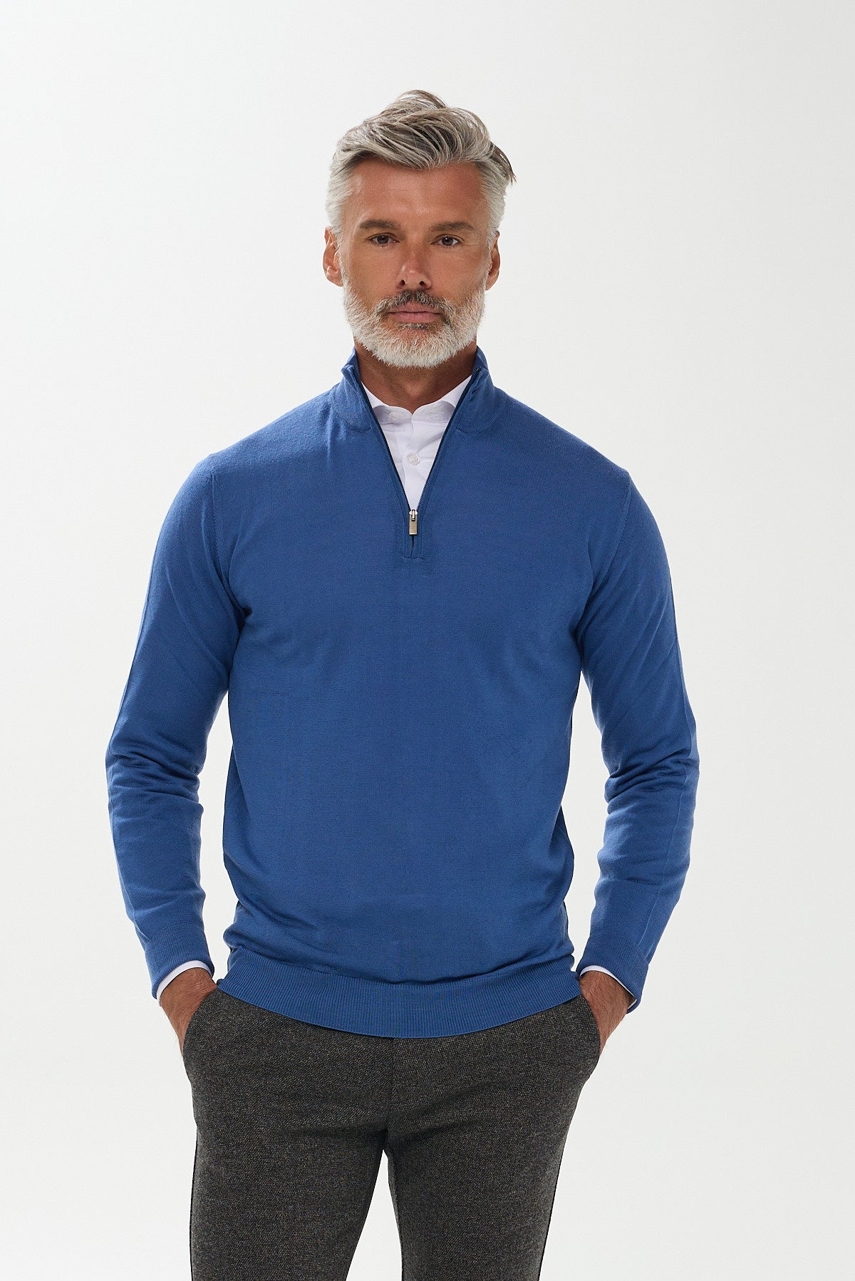 ΑΝΔΡΙΚΟ ΡΑΦ ΜΑΛΛΙΝΟ ΠΟΥΛΟΒΕΡ LUPETTO ZIP PORTOBELLO'S REGULAR FIT