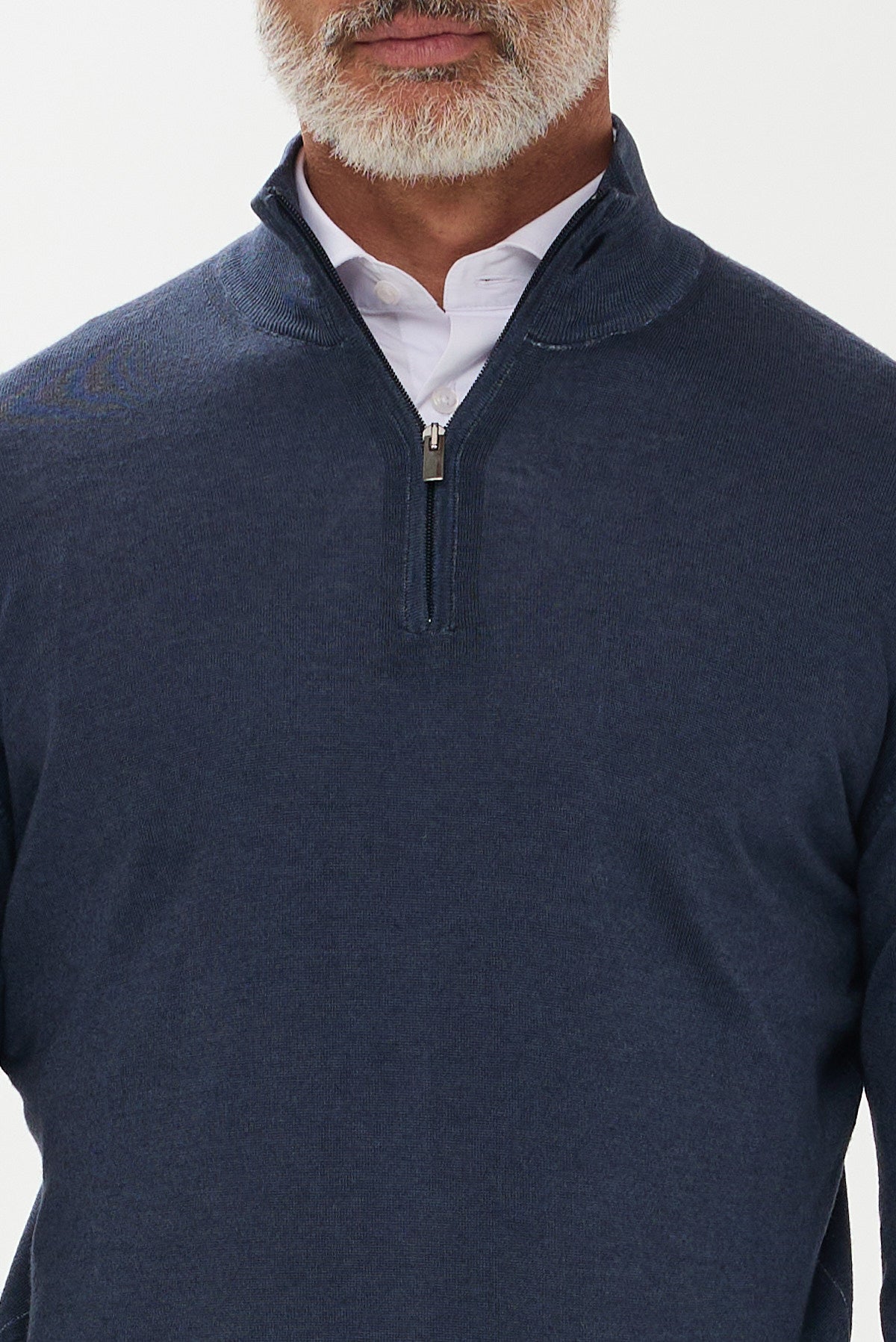 ΑΝΔΡΙΚΟ ΜΠΛΕ ΜΑΛΛΙΝΟ ΠΟΥΛΟΒΕΡ LUPETTO ZIP PORTOBELLO'S REGULAR FIT