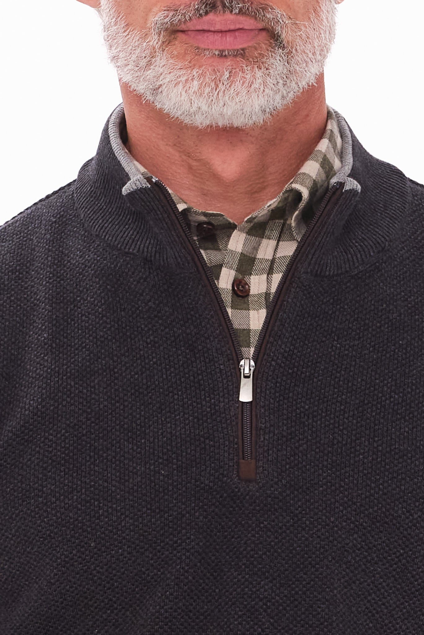 ΑΝΔΡΙΚΟ ΠΟΥΛΟΒΕΡ LUPETTO ZIP PORTOBELLO'S ΣΤΟ ΧΡΩΜΑ ΤΟΥ ΓΡΑΦΙΤΗ REGULAR FIT