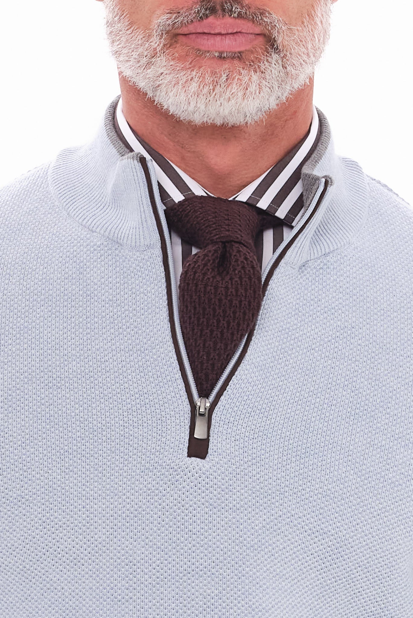 ΑΝΔΡΙΚΟ ΠΟΥΛΟΒΕΡ LUPETTO ZIP PORTOBELLO'S ΣΕ ΣΙΕΛ ΧΡΩΜΑ REGULAR FIT