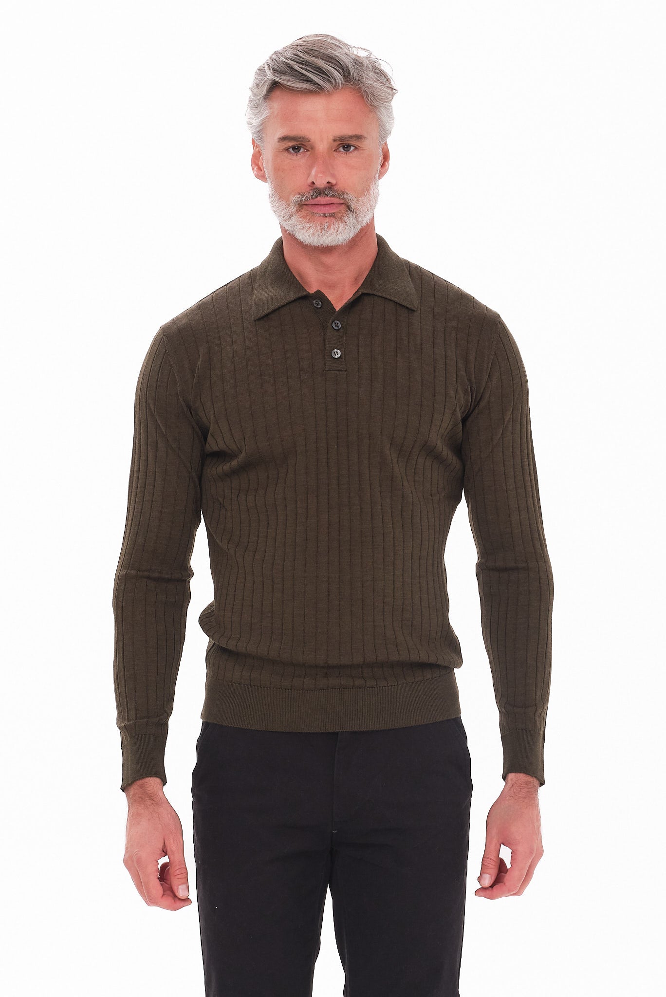 ΑΝΔΡΙΚΟ ΛΑΔΙ ΜΑΛΛΙΝΟ POLO ΜΑΚΡΥΜΑΝΙΚΟ PORTOBELLO'S REGULAR FIT