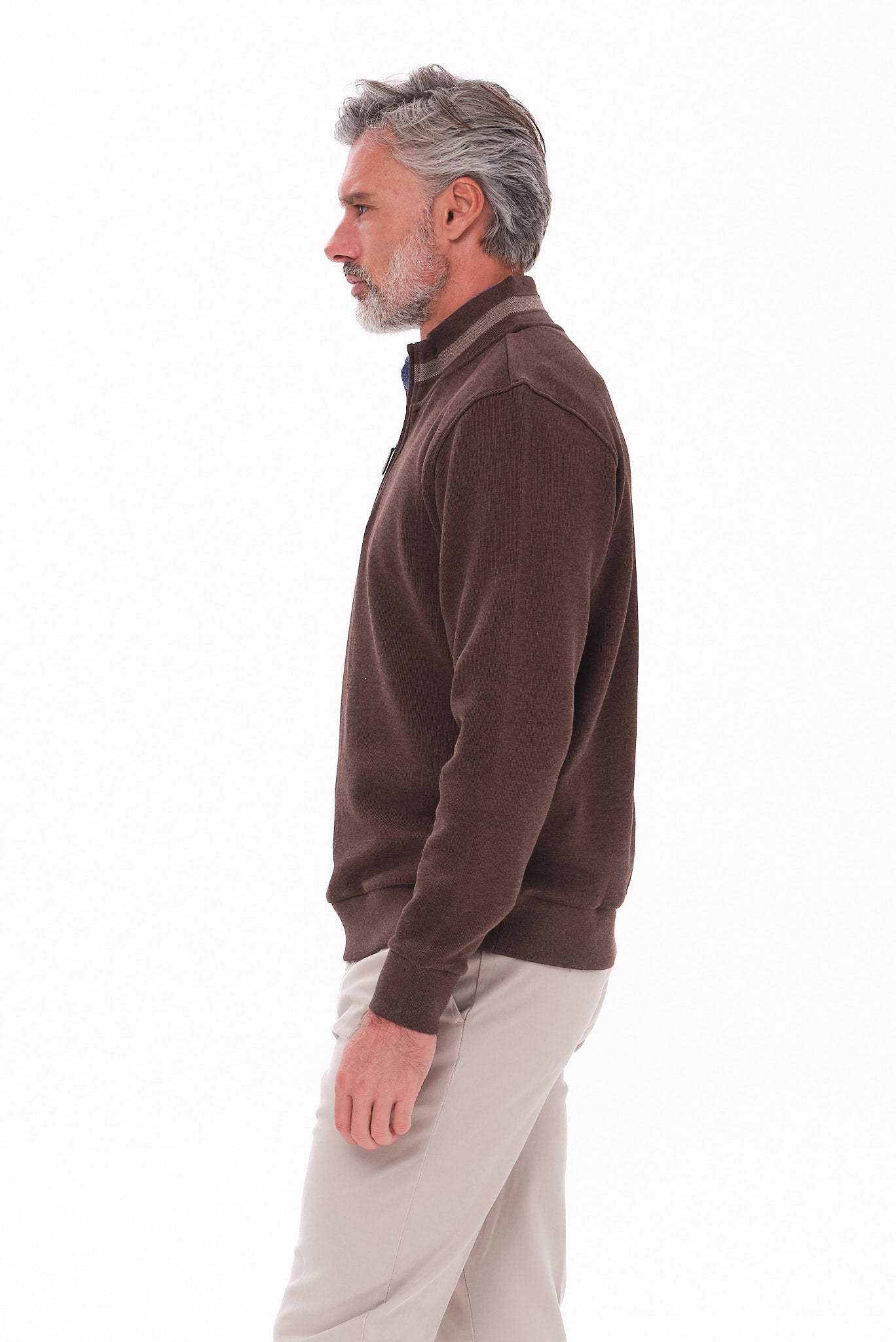 ΑΝΔΡΙΚΟ ΚΑΦΕ ΠΟΥΛΟΒΕΡ LUPETTO ZIP PORTOBELLO'S REGULAR FIT