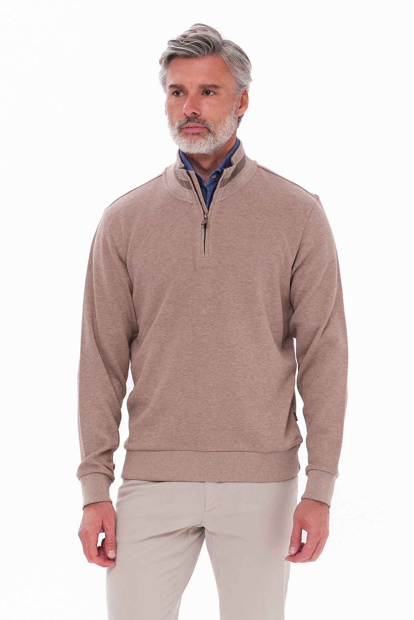 ΑΝΔΡΙΚΟ ΜΠΕΖ ΣΚΟΥΡΟ ΠΟΥΛΟΒΕΡ LUPETTO ZIP PORTOBELLO'S REGULAR FIT