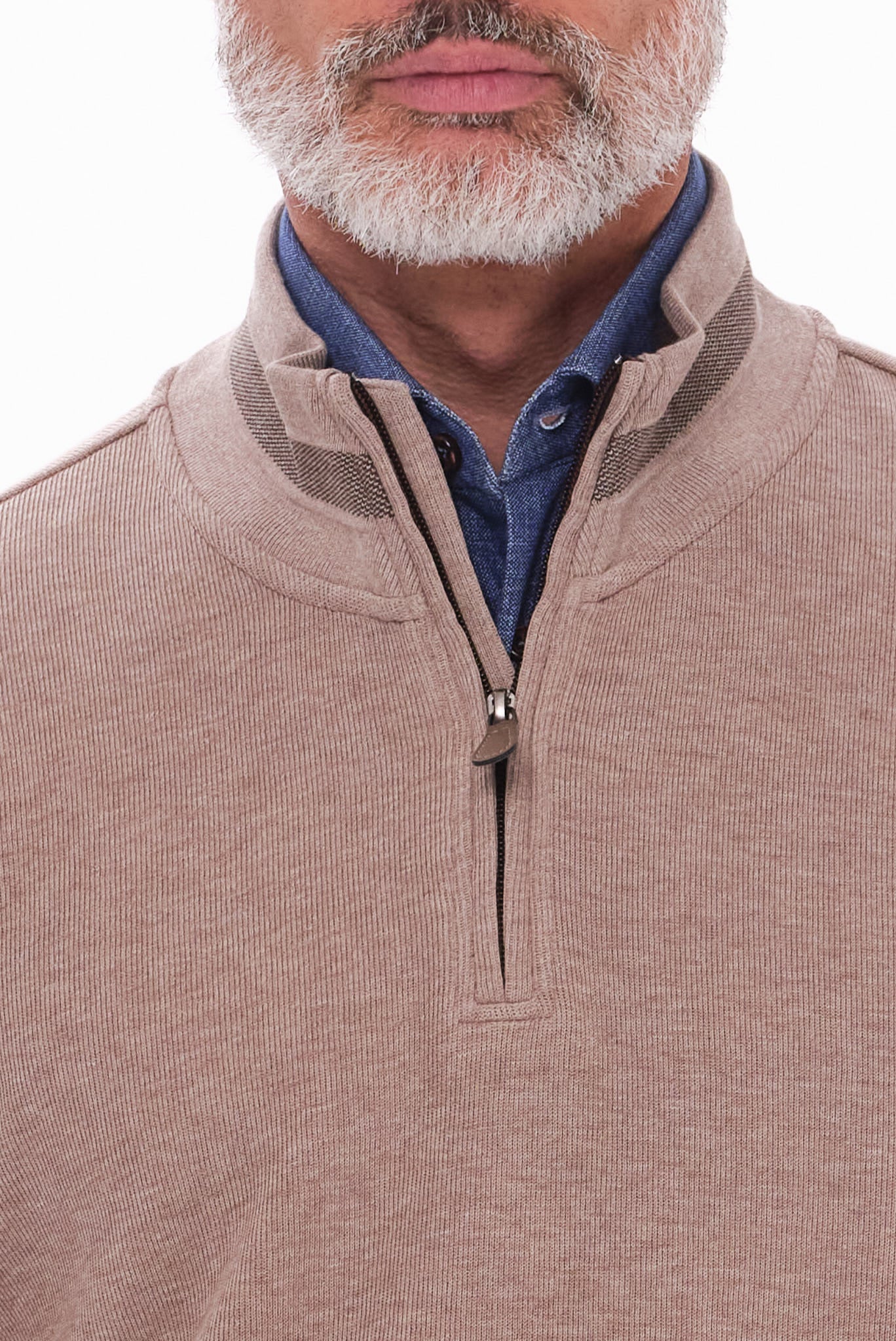 ΑΝΔΡΙΚΟ ΜΠΕΖ ΣΚΟΥΡΟ ΠΟΥΛΟΒΕΡ LUPETTO ZIP PORTOBELLO'S REGULAR FIT