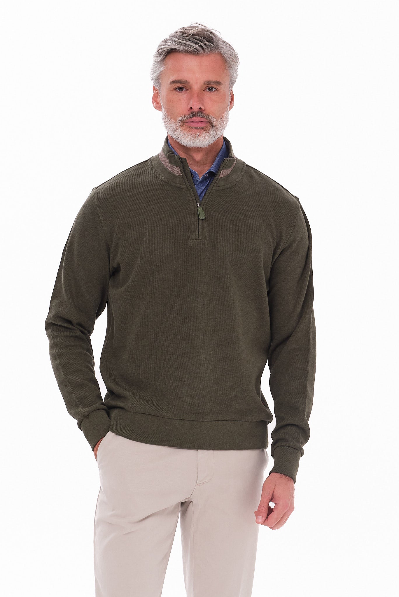 ΑΝΔΡΙΚΟ ΛΑΔΙ ΠΟΥΛΟΒΕΡ LUPETTO ZIP PORTOBELLO'S REGULAR FIT