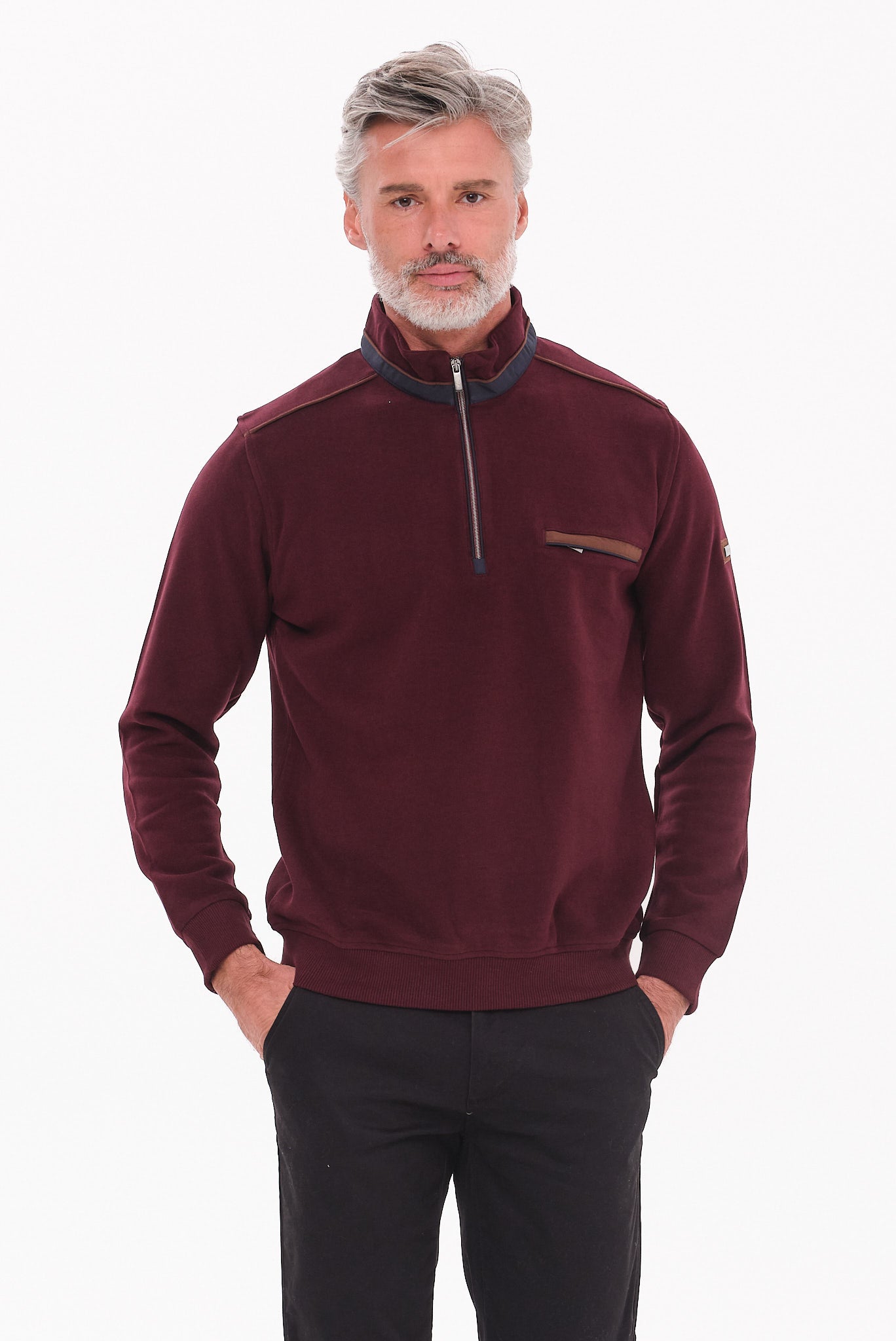 ΑΝΔΡΙΚΟ ΜΠΟΡΝΤΟ LUPETTO ZIP ΠΟΥΛΟΒΕΡ PORTOBELLO'S REGULAR FIT