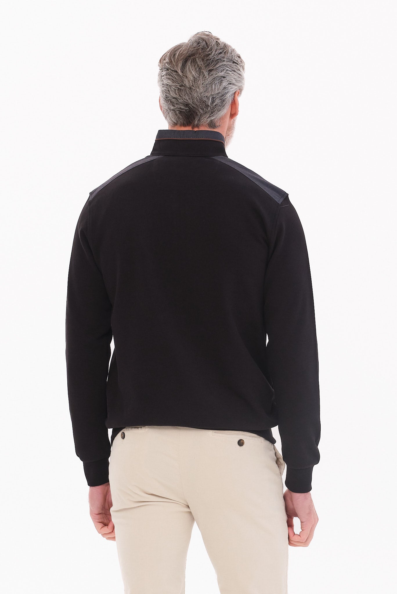 ΑΝΔΡΙΚΟ ΜΑΥΡΟ ΠΟΥΛΟΒΕΡ LUPETTO ZIP PORTOBELLO'S REGULAR FIT