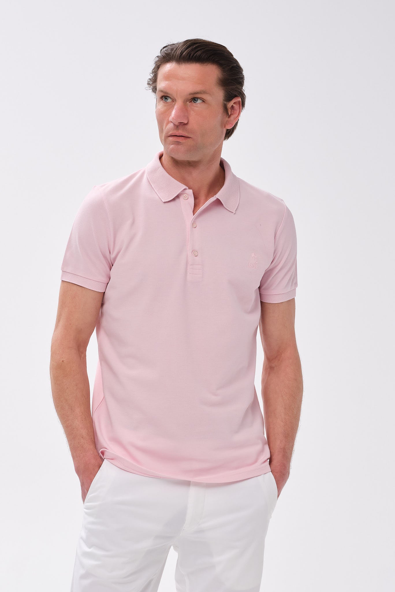 ΑΝΔΡΙΚΟ ΡΟΖ ΚΟΝΤΟΜΑΝΙΚΟ POLO LES GENT'S REGULAR FIT