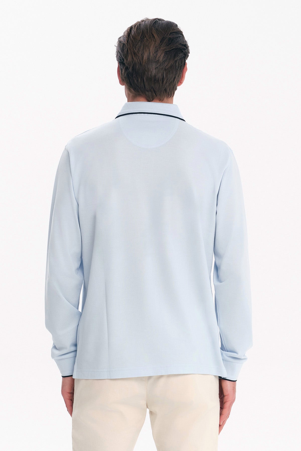 ΑΝΔΡΙΚΟ ΣΙΕΛ ΜΑΚΡΥΜΑΝΙΚΟ POLO REGULAR FIT COTTON PIMA PORTOBELLO'S