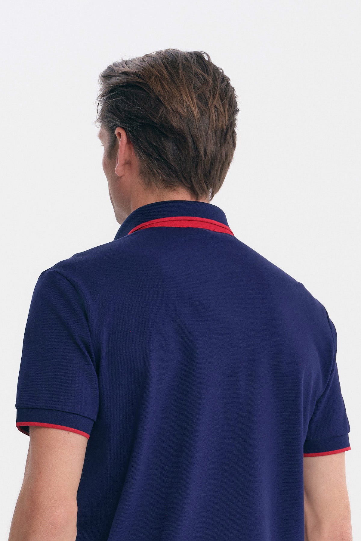 ΑΝΔΡΙΚΟ ΜΠΛΕ POLO REGULAR FIT ΜΕ ΛΕΠΤΟΜΕΡΕΙΕΣ