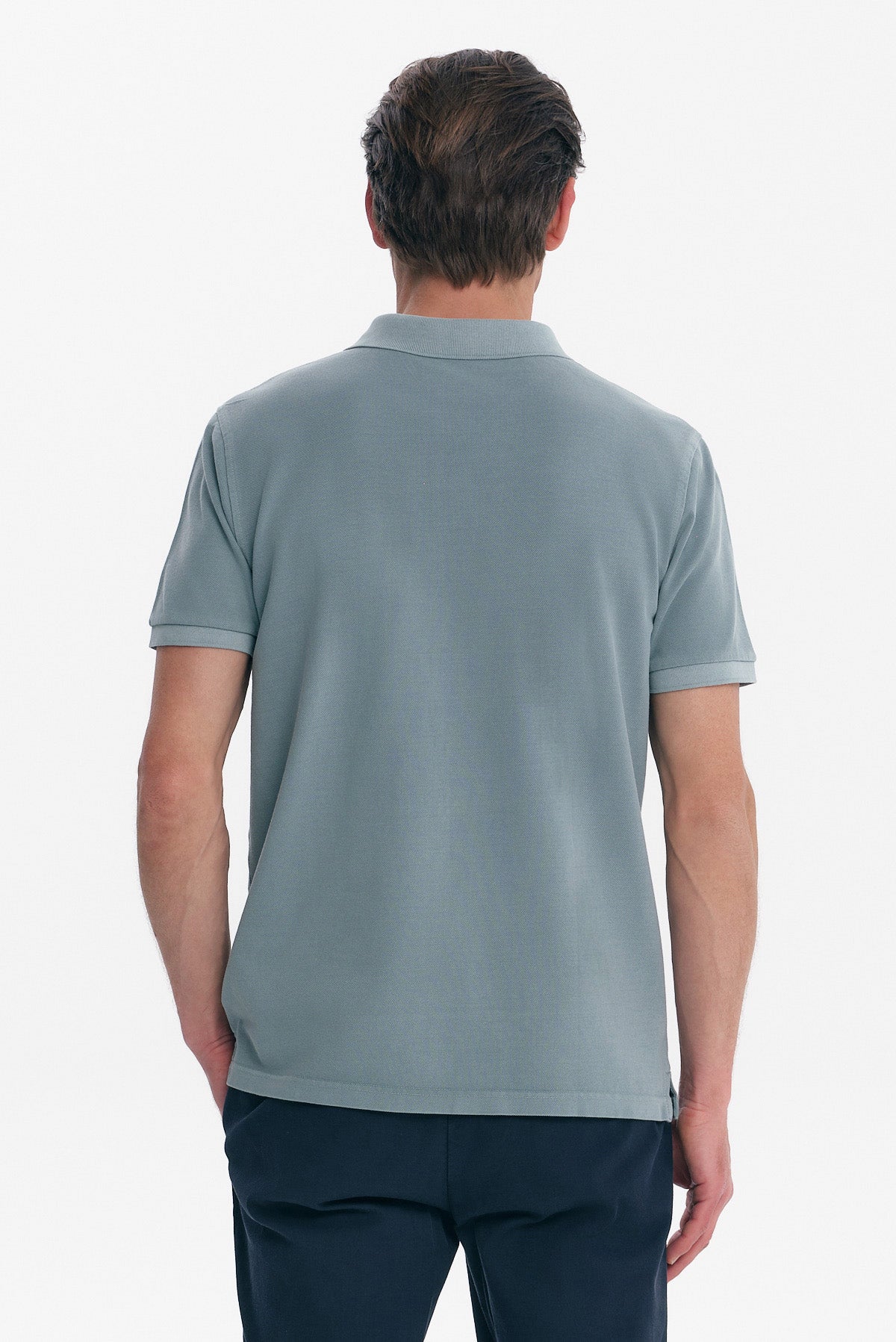 ΑΝΔΡΙΚΟ ΚΟΝΤΟΜΑΝΙΚΟ POLO ΣΤΟ ΧΡΩΜΑ ΤΗΣ ΜΕΝΤΑΣ GARMENT DYED  PORTOBELLO'S