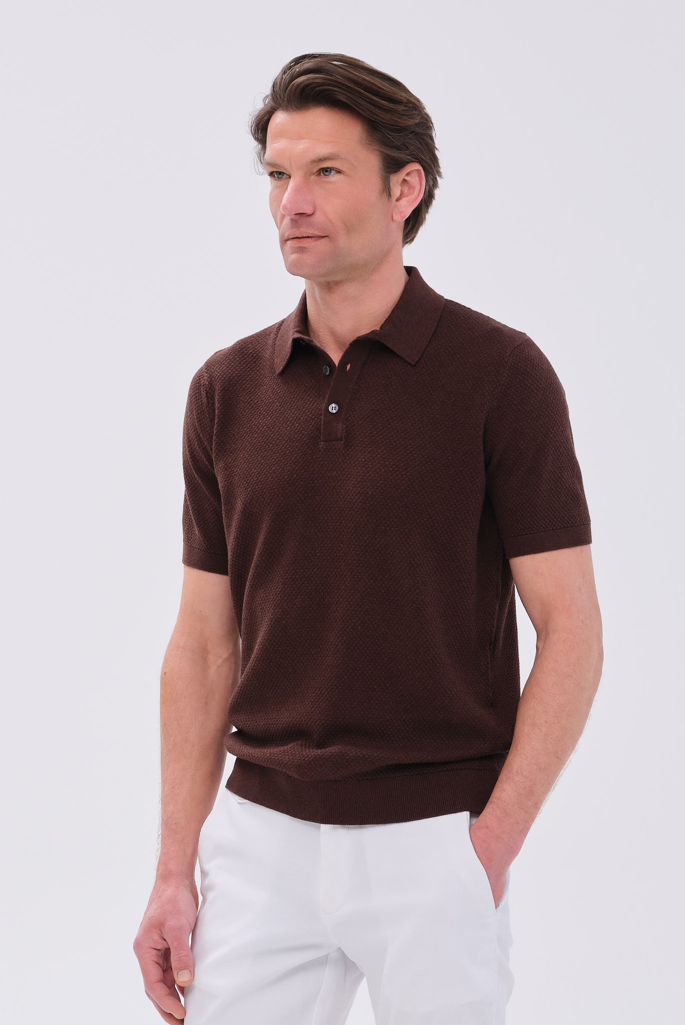 ΑΝΔΡΙΚΟ ΚΑΦΕ ΠΛΕΚΤΟ ΚΟΝΤΟΜΑΝΙΚΟ POLO PORTOBELLO'S REGULAR FIT