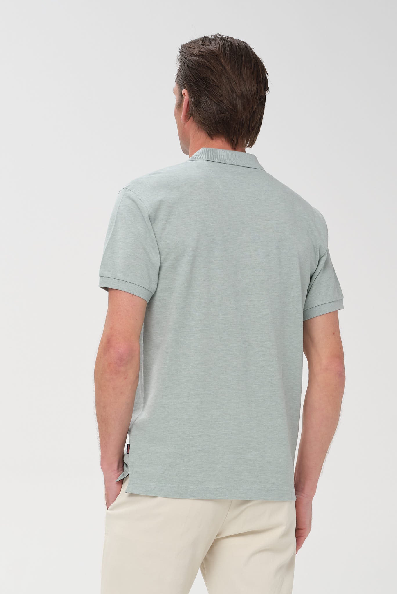 ΑΝΔΡΙΚΟ ΚΟΝΤΟΜΑΝΙΚΟ POLO PORTOBELLO'S ΣΕ ΧΡΩΜΑ ΜΕΝΤΑΣ REGULAR FIT