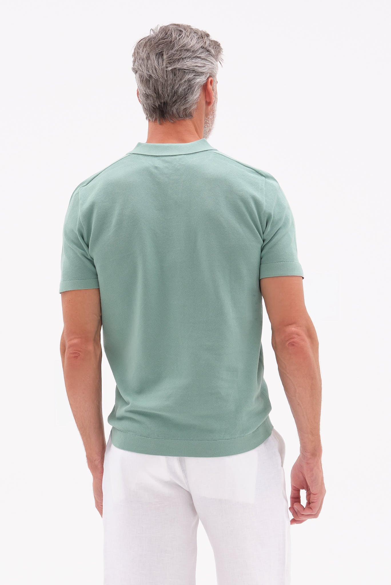 ΑΝΔΡΙΚΟ ΚΟΝΤΟΜΑΝΙΚΟ POLO PORTOBELLO'S ΣΕ ΑΝΟΙΧΤΟ ΠΡΑΣΙΝΟ ΧΡΩΜΑ ΜΕ BUTTONLESS ΓΙΑΚΑ REGULAR FIT