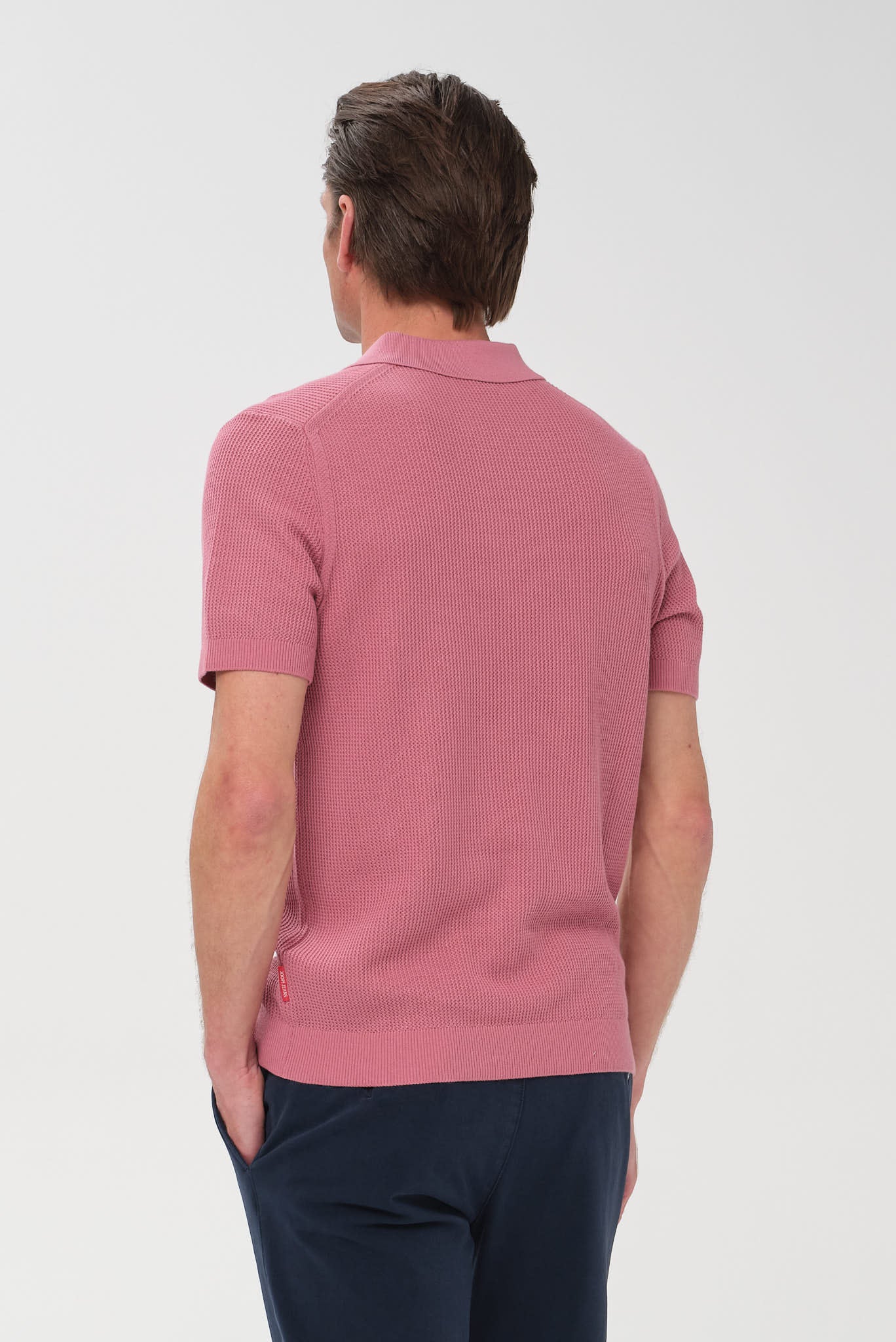 ΑΝΔΡΙΚΟ ΡΟΖ ΠΛΕΚΤΟ ΚΟΝΤΟΜΑΝΙΚΟ POLO JOOP ΜΕ NO BUTTON ΓΙΑΚΑ REGULAR FIT