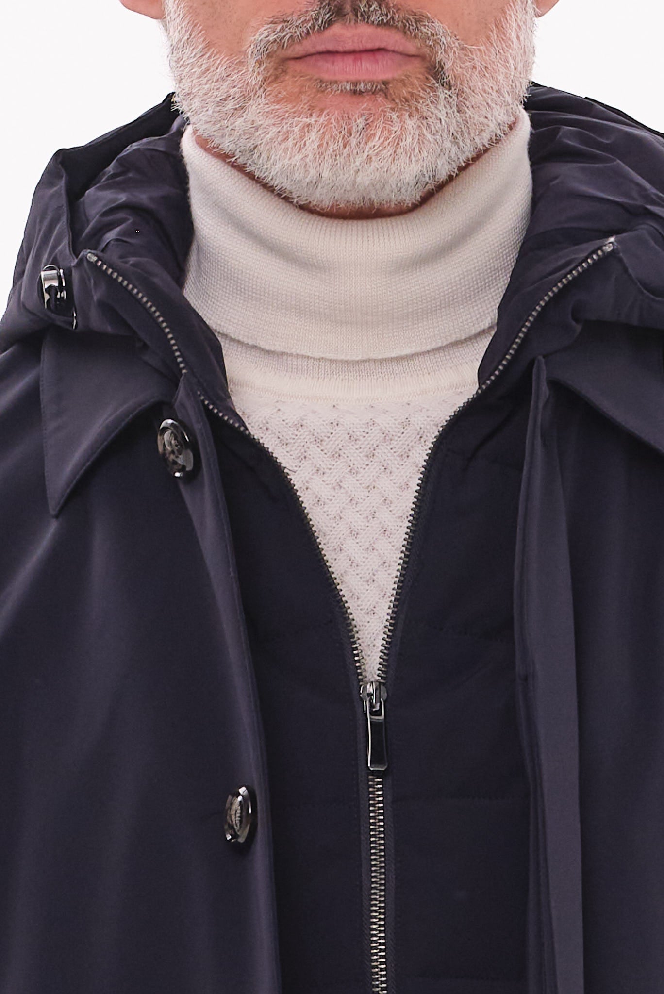 ΑΝΔΡΙΚΟ ΜΠΛΕ ΜΠΟΥΦΑΝ ΜΕ ΑΠΟΣΠΩΜΕΝΗ ΜΟΣΤΡΑ ΚΑΙ ΚΟΥΚΟΥΛΑ PORTOBELLO'S REGULAR FIT