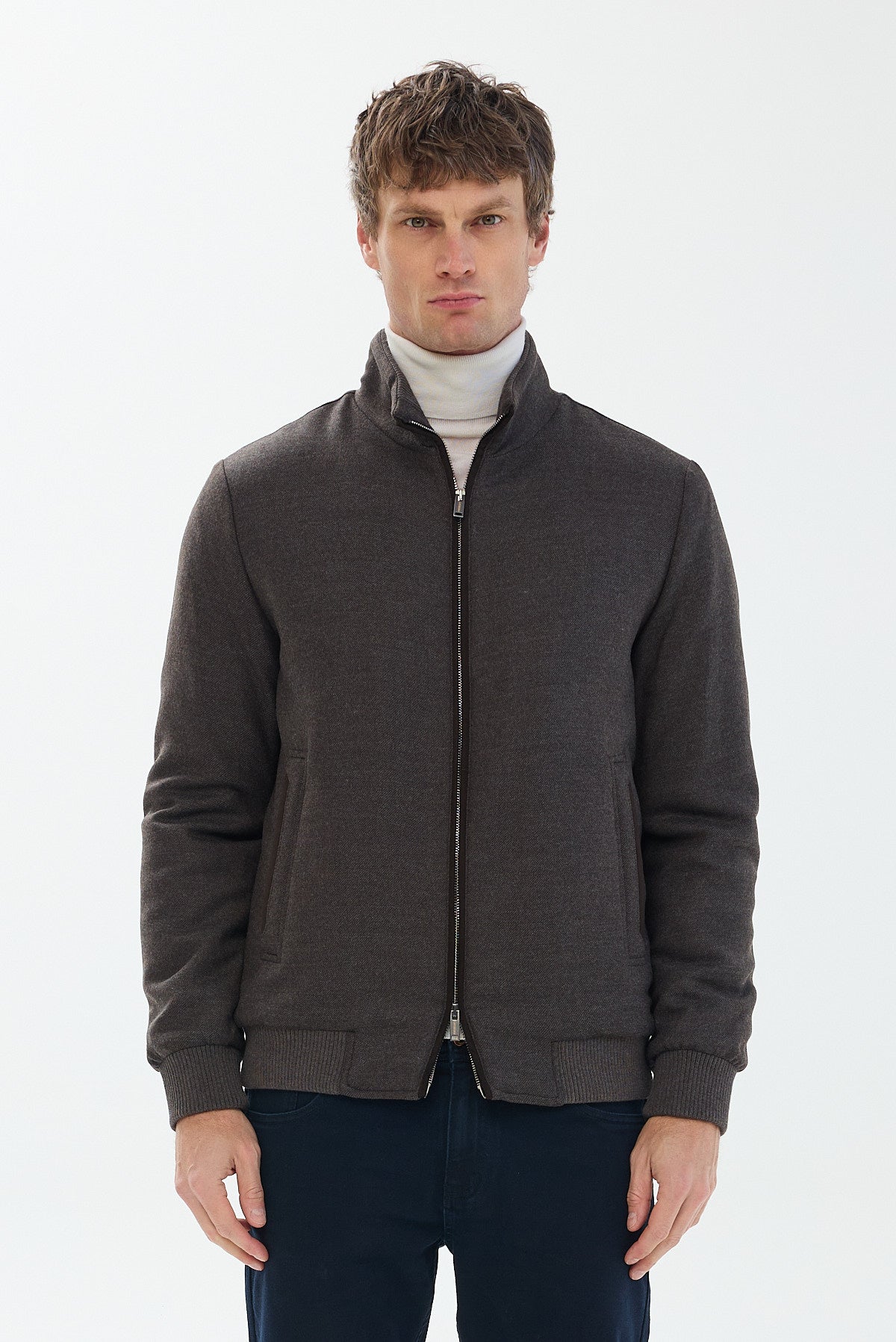 ΑΝΔΡΙΚΟ ΚΑΦΕ ΜΑΛΛΙΝΟ ΤΖΑΚΕΤ PORTOBELLO'S  REGULAR FIT