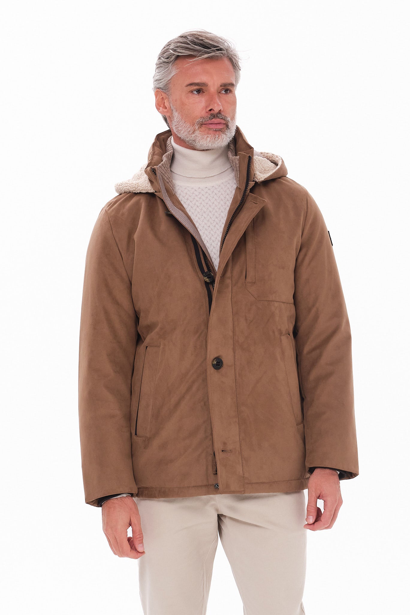 ΑΝΔΡΙΚΟ ΜΠΕΖ ΣΚΟΥΡΟ ΜΠΟΥΦΑΝ MILESTONE ΜΕ ΚΟΥΚΟΥΛΑ REGULAR FIT