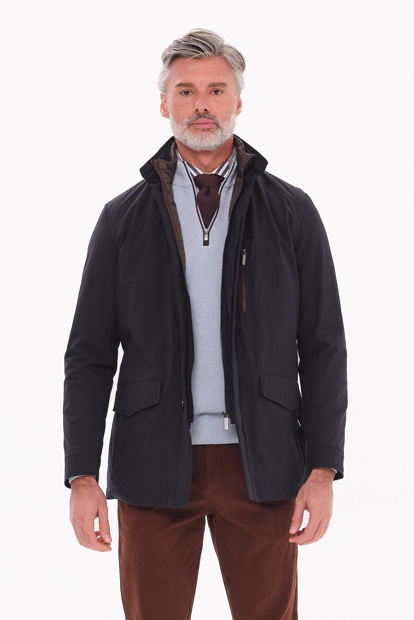 ΑΝΔΡΙΚΟ ΜΠΛΕ ΜΠΟΥΦΑΝ BUGGATI ΜΕ ΑΠΟΣΠΩΜΕΝΗ ΜΟΣΤΡΑ REGULAR FIT