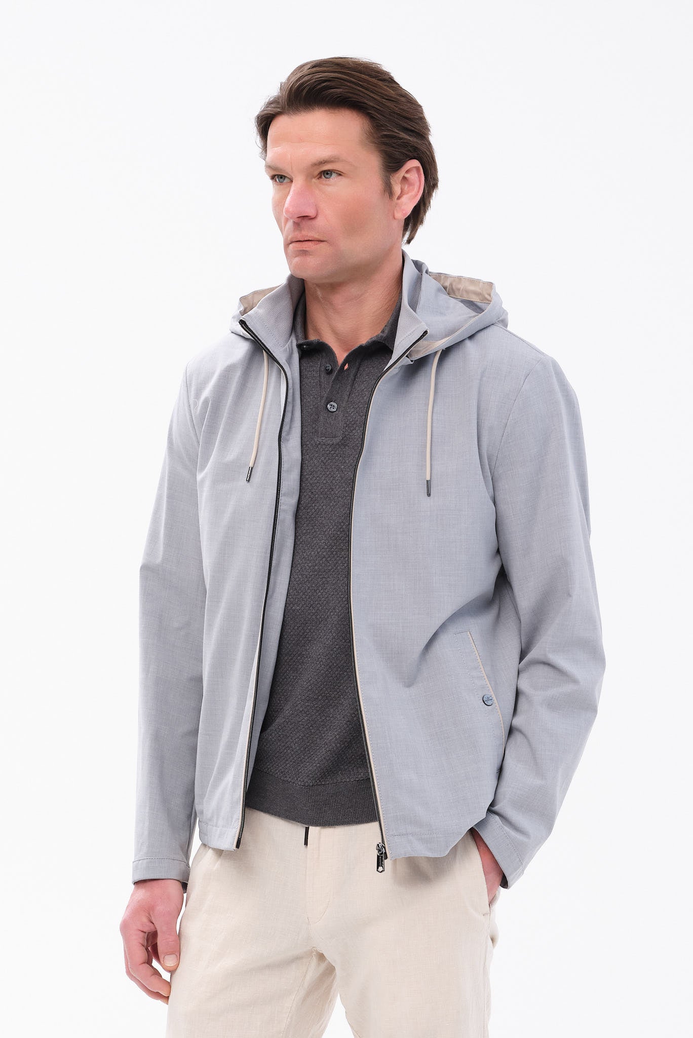 ΑΝΔΡΙΚΟ ΓΚΡΙ ΑΝΟΙΧΤΟ JACKET MILESTONE REGULAR FIT
