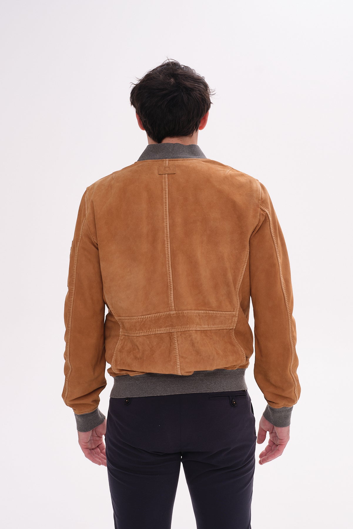 ΑΝΔΡΙΚΟ SUEDE ΜΠΟΥΦΑΝ BOMBER MILESTONE ΣΕ ΤΑΜΠΑ ΑΠΟΧΡΩΣΗ