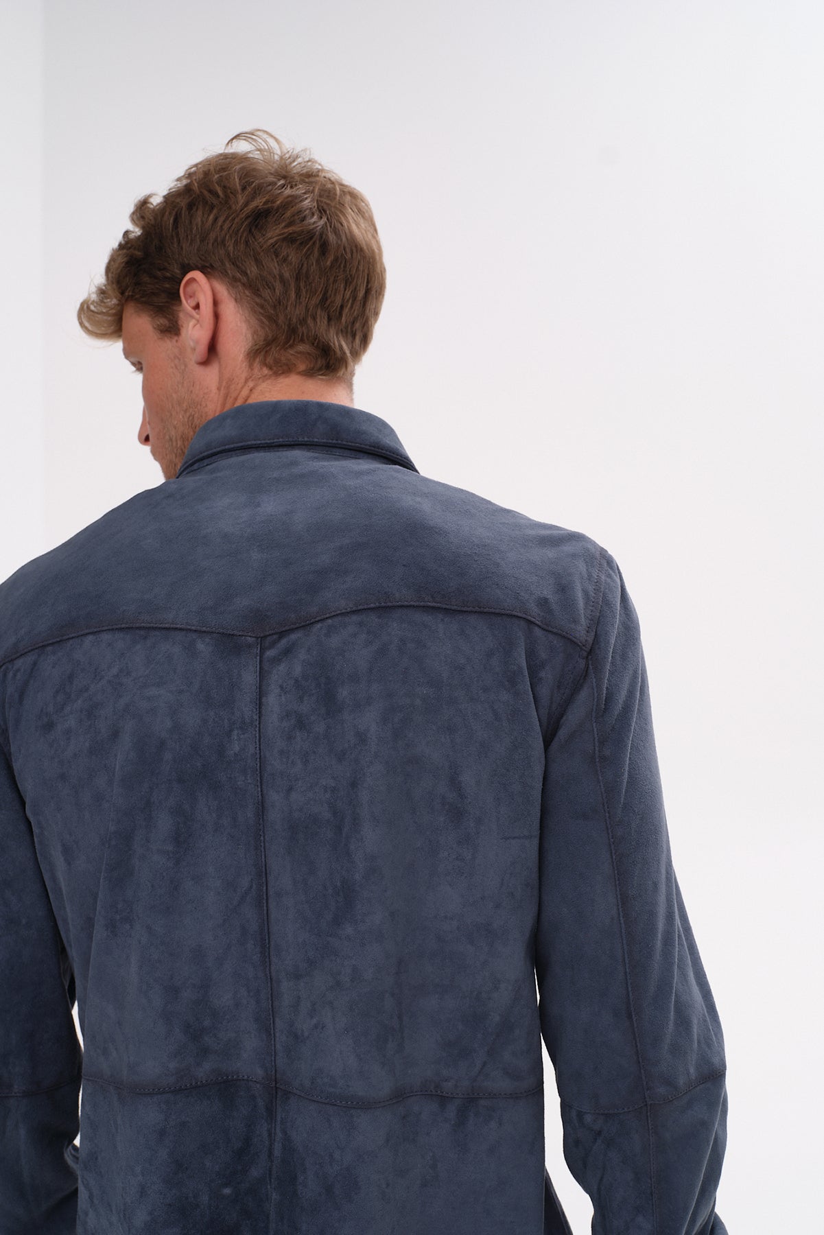 ΑΝΔΡΙΚΟ SUEDE OVERSHIRT PORTOBELLO'S ΣΕ ΜΠΛΕ RAF ΑΠΟΧΡΩΣΗ