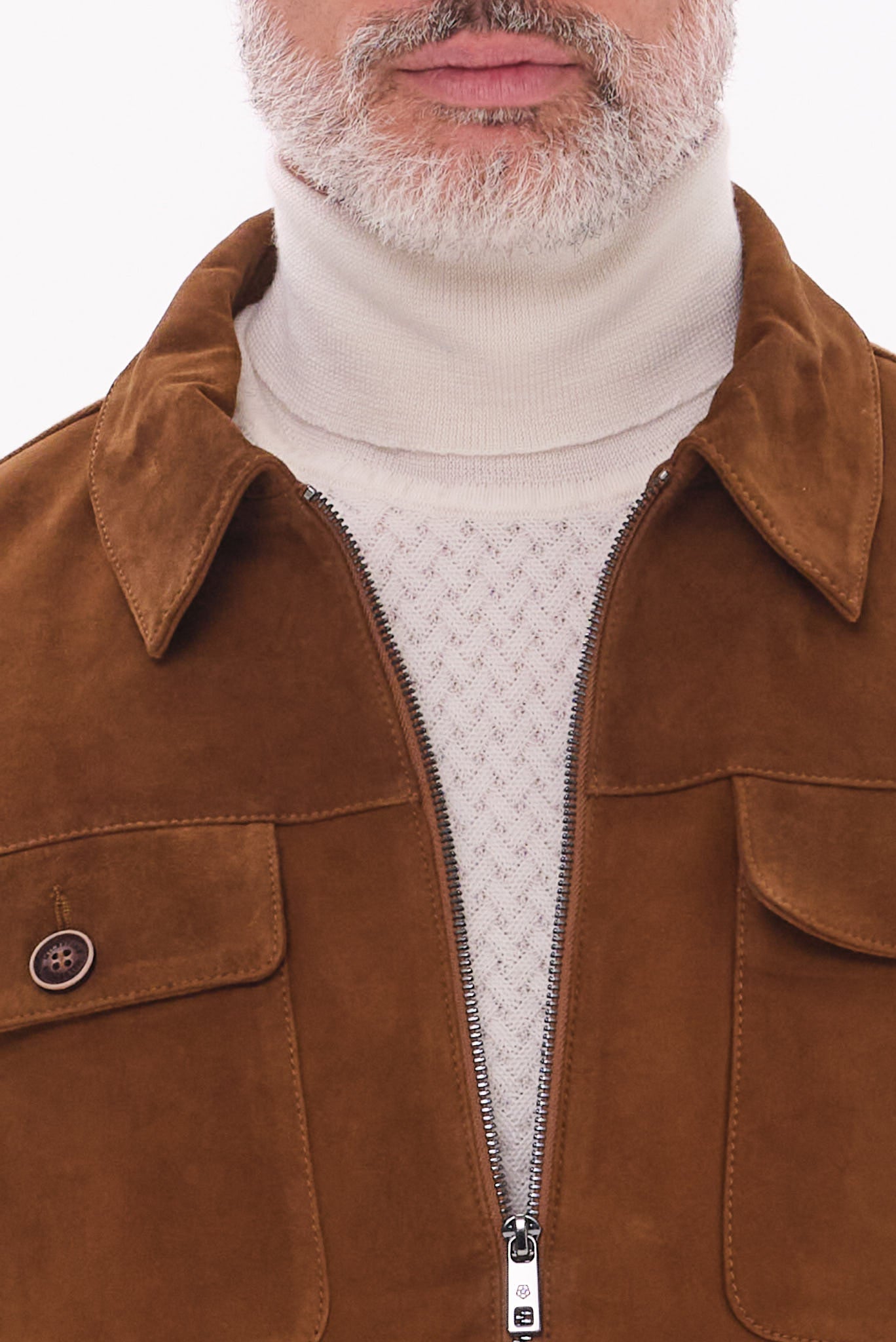 ΑΝΔΡΙΚΟ ΔΕΡΜΑΤΙΝΟ SUEDE ΤΖΑΚΕΤ PORTOBELLO'S ΣΕ ΤΑΜΠΑ ΧΡΩΜΑ REGULAR FIT