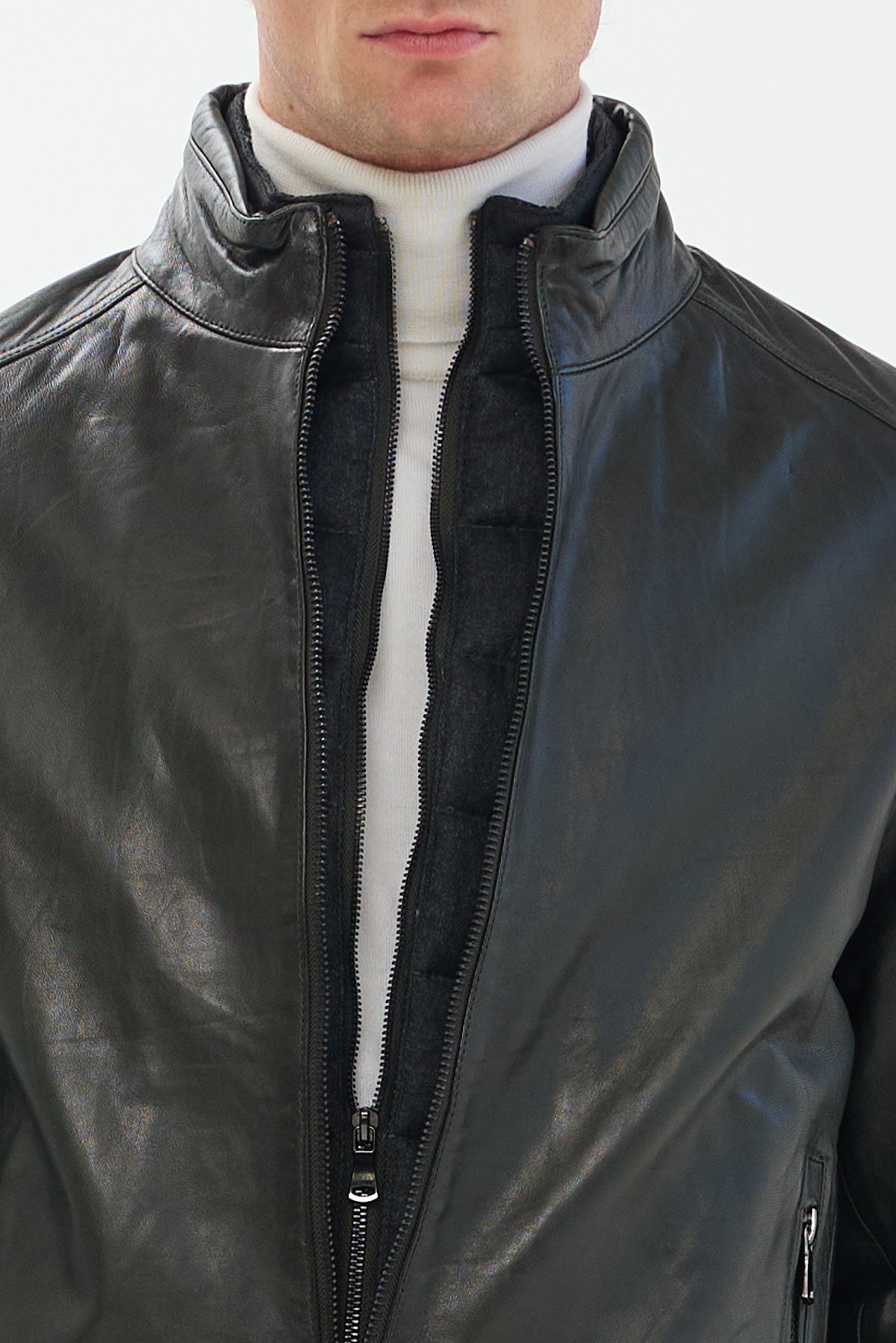 ΑΝΔΡΙΚΟ ΛΑΔΙ ΔΕΡΜΑΤΙΝΟ ΤΖΑΚΕΤ PORTOBELLO'S