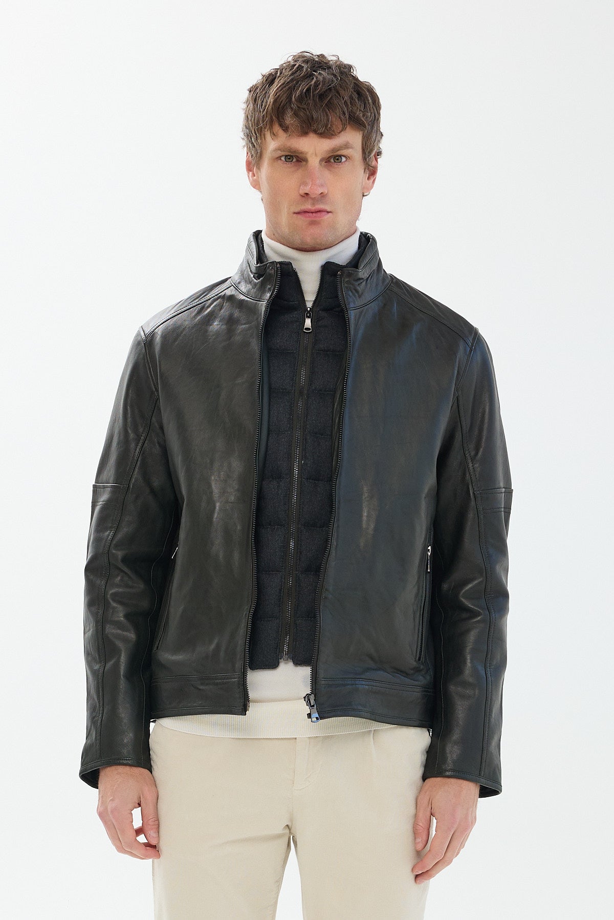 ΑΝΔΡΙΚΟ ΛΑΔΙ ΔΕΡΜΑΤΙΝΟ ΤΖΑΚΕΤ PORTOBELLO'S