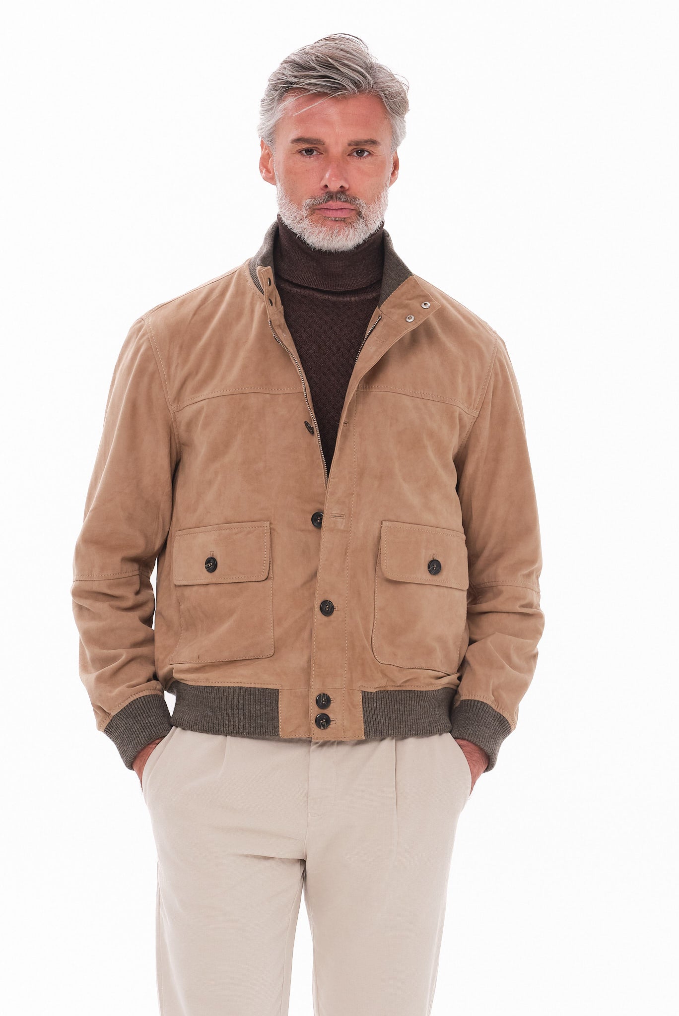 ΑΝΔΡΙΚΟ ΜΠΕΖ ΣΚΟΥΡΟ ΔΕΡΜΑΤΙΝΟ SUEDE ΤΖΑΚΕΤ PORTOBELLO'S REGULAR FIT