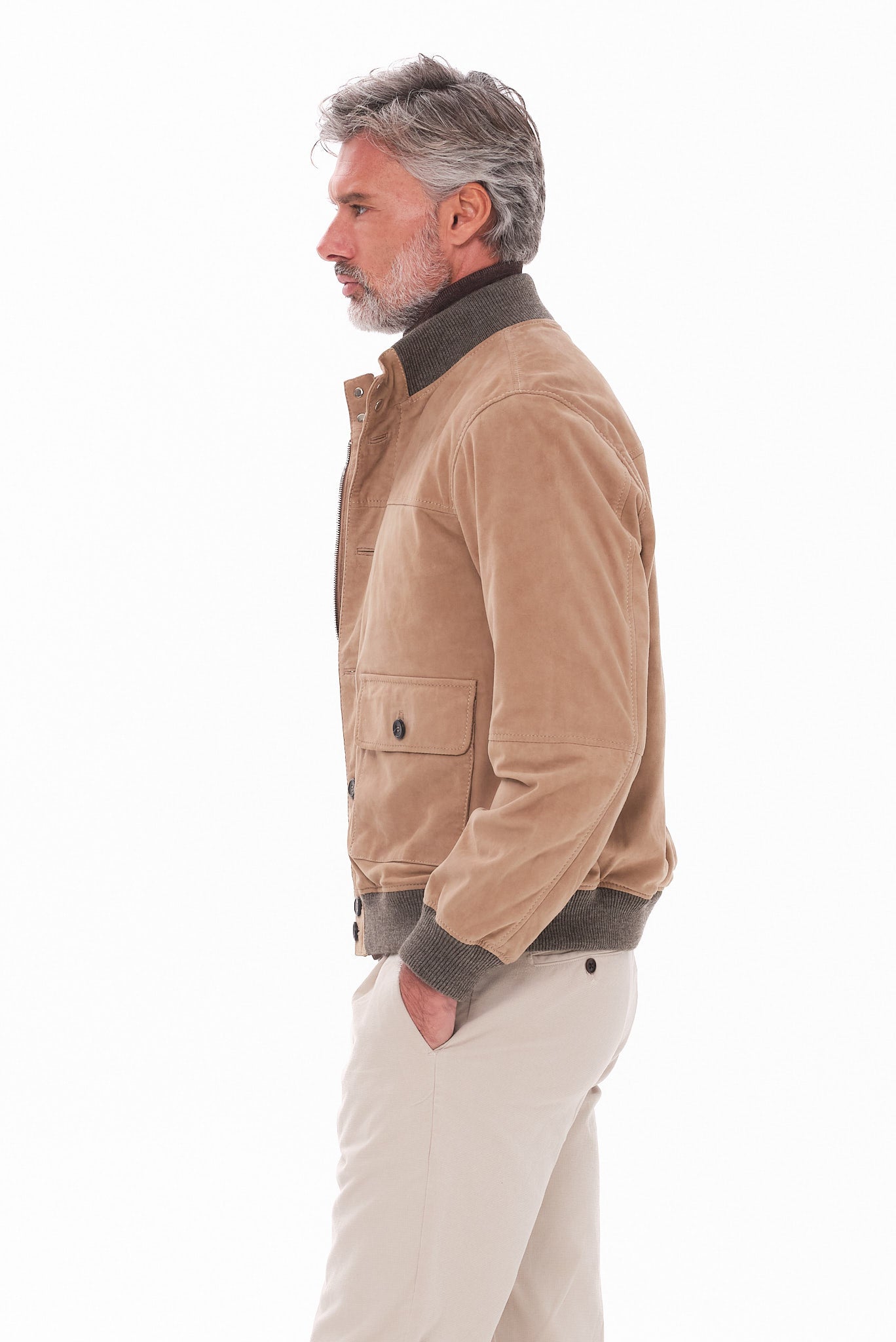 ΑΝΔΡΙΚΟ ΜΠΕΖ ΣΚΟΥΡΟ ΔΕΡΜΑΤΙΝΟ SUEDE ΤΖΑΚΕΤ PORTOBELLO'S REGULAR FIT