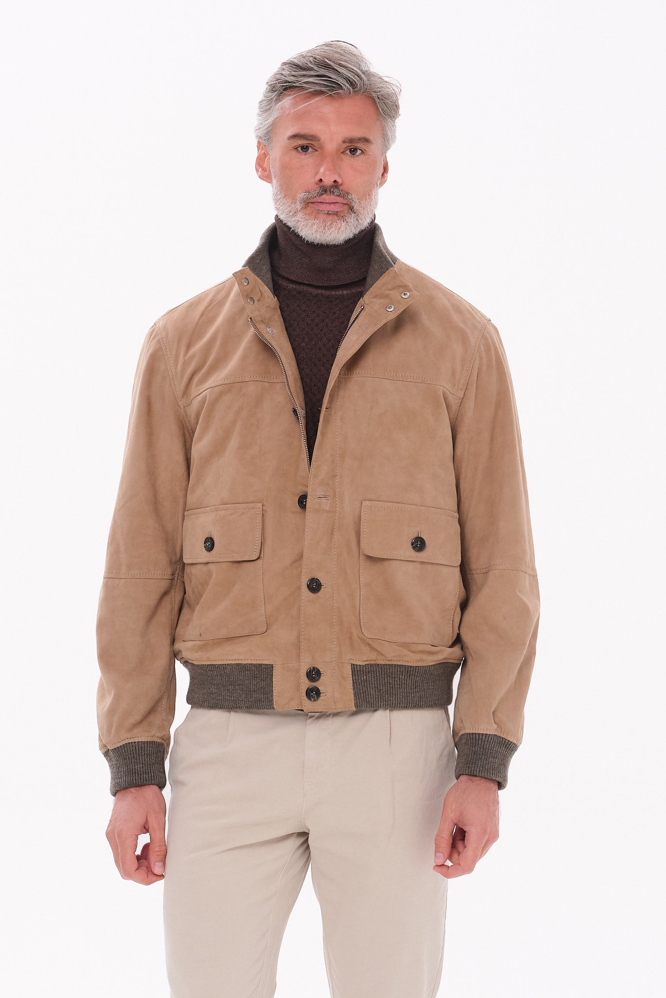 ΑΝΔΡΙΚΟ ΜΠΕΖ ΣΚΟΥΡΟ ΔΕΡΜΑΤΙΝΟ SUEDE ΤΖΑΚΕΤ PORTOBELLO'S REGULAR FIT